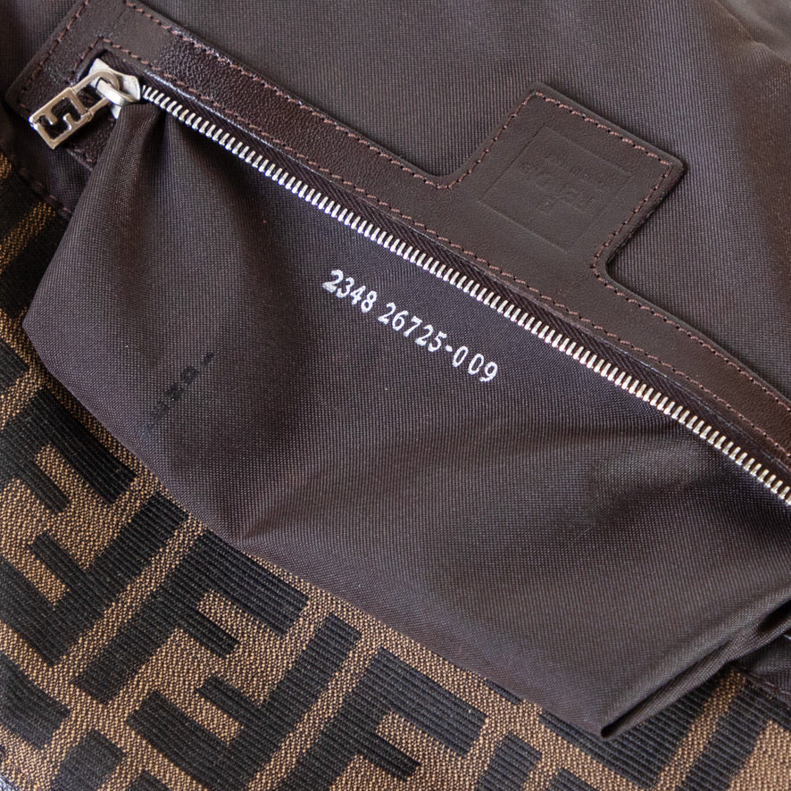 Fendi Zucca Double Flap Baguette Icarus Vintage