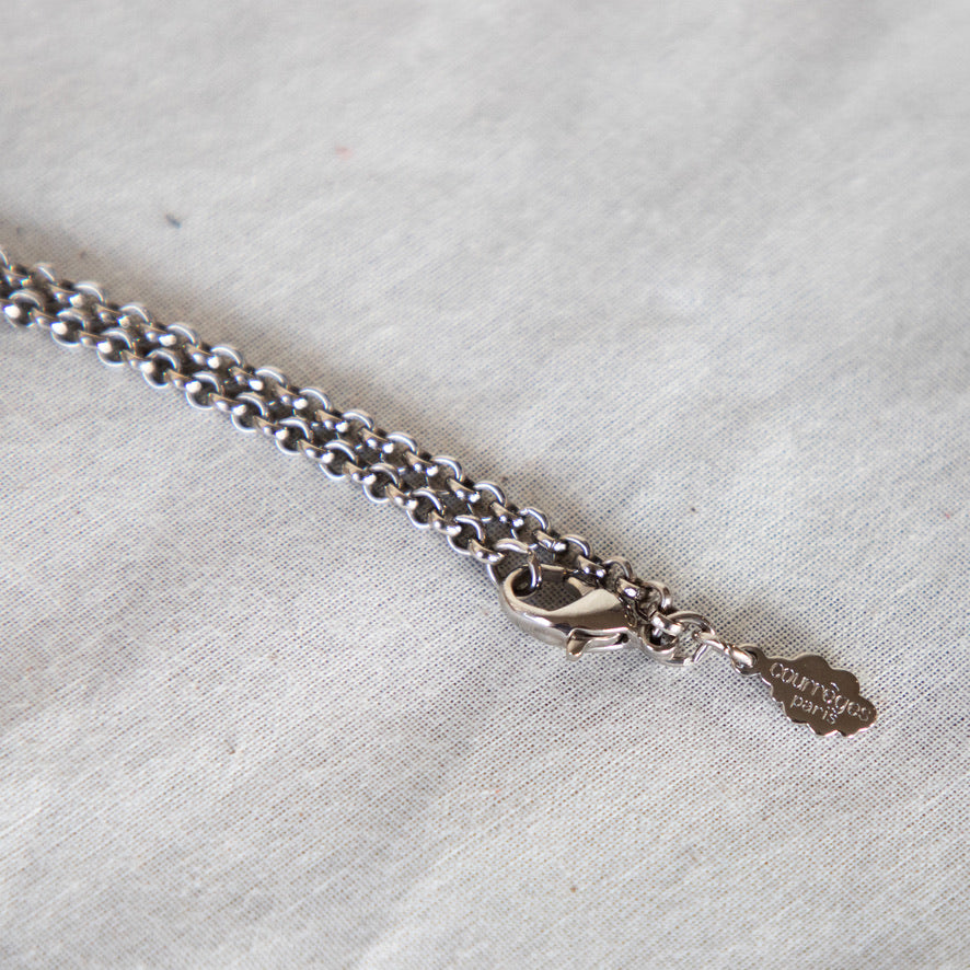 Courreges Two-Tone Heart Pendant Icarus Vintage