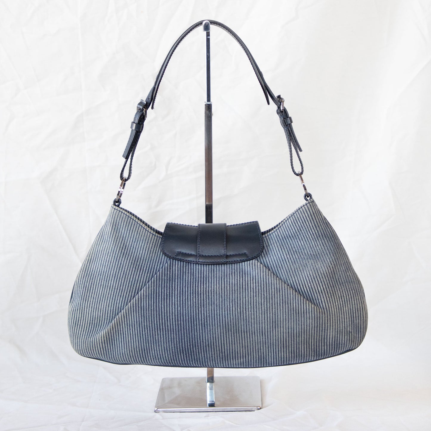 Dior Blue Suede Shoulder Bag Icarus Vintage