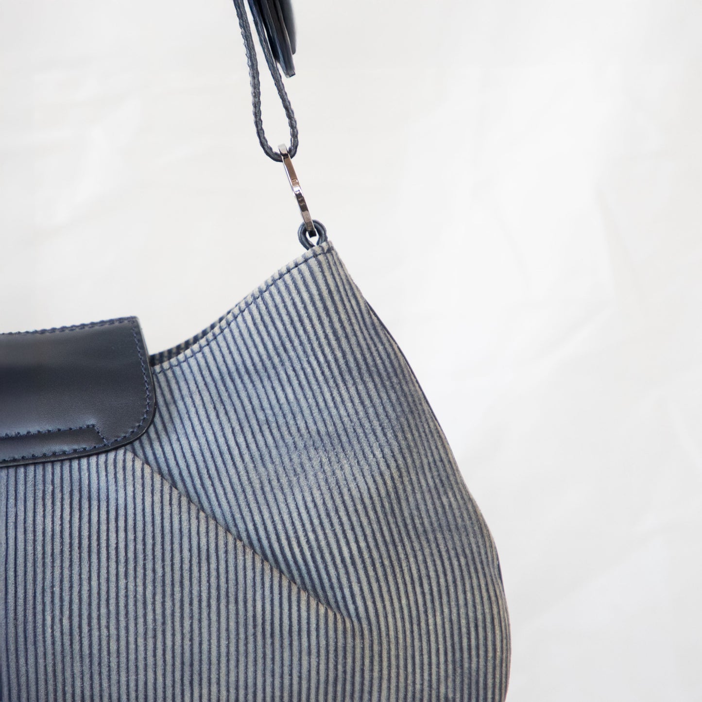 Dior Blue Suede Shoulder Bag Icarus Vintage