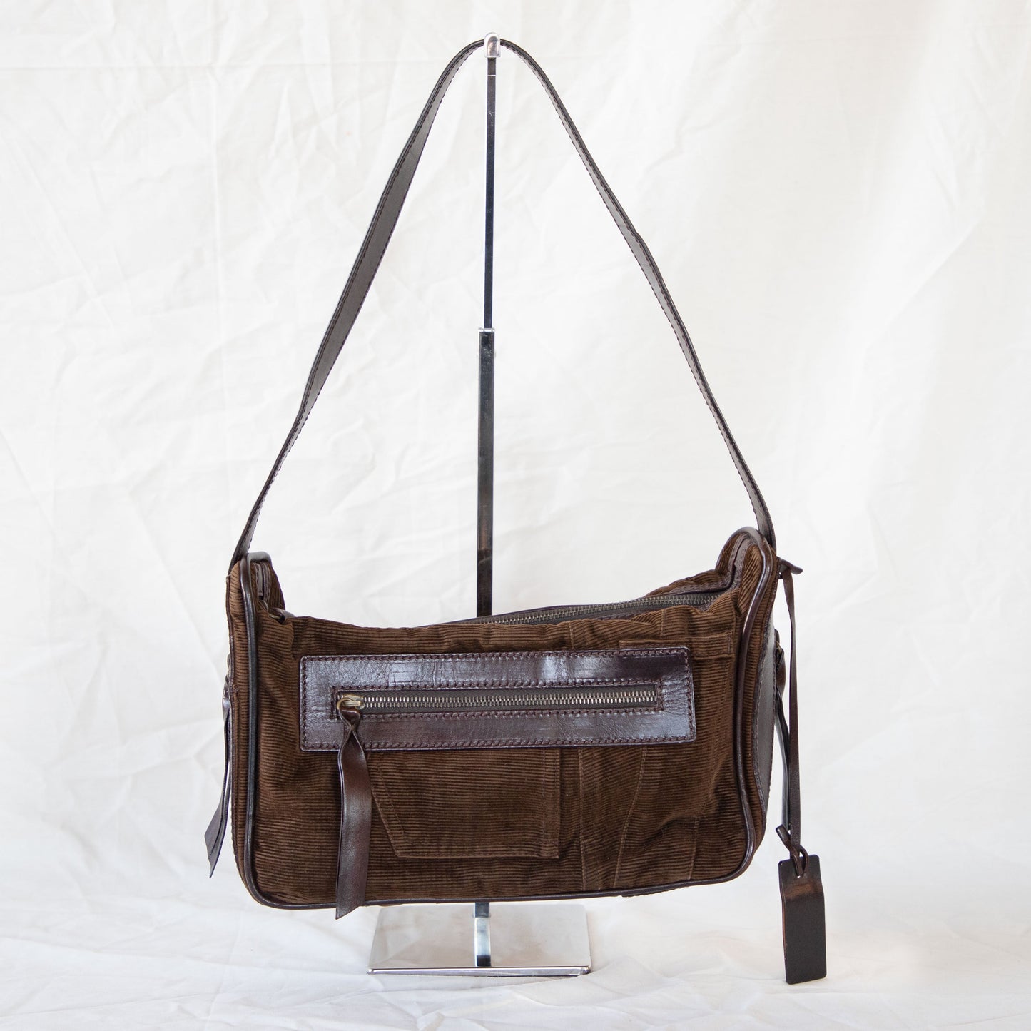 Dolce & Gabbana Brown Corduroy Shoulder Bag Icarus Vintage