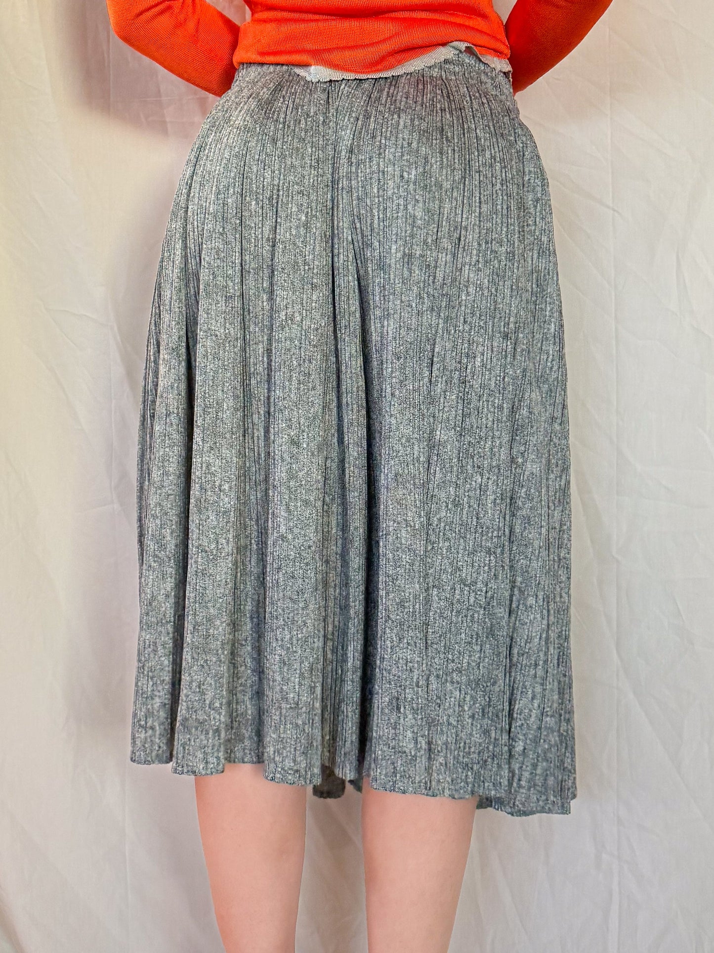 Issey Miyake Pleats Please Gray Pleated Skirt Icarus Vintage