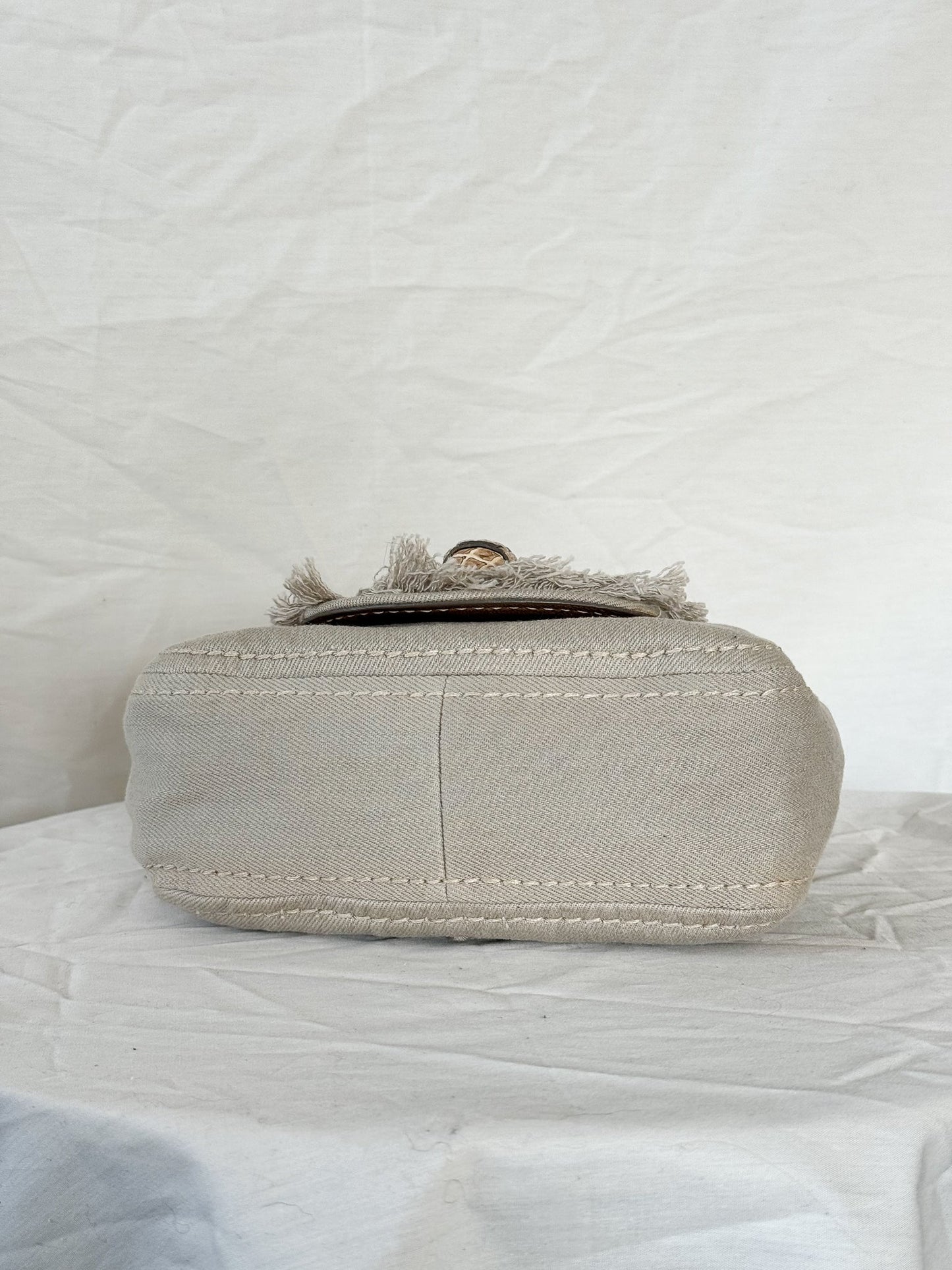 Prada Cream Denim Crossbody Icarus Vintage