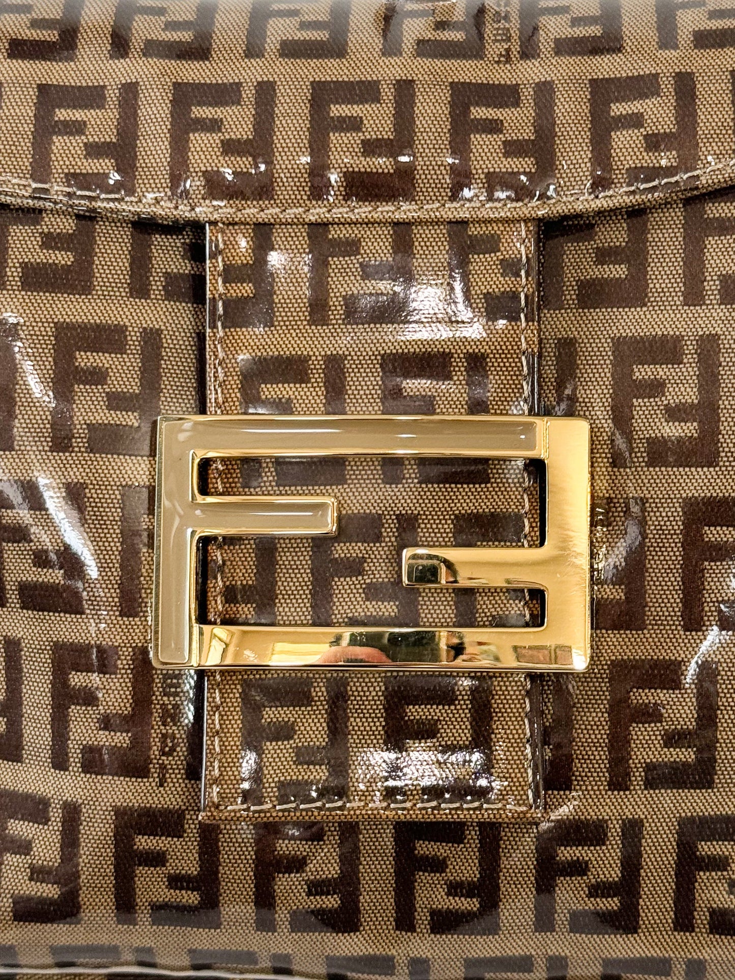 Fendi PVC Double Flap Baguette Icarus Vintage
