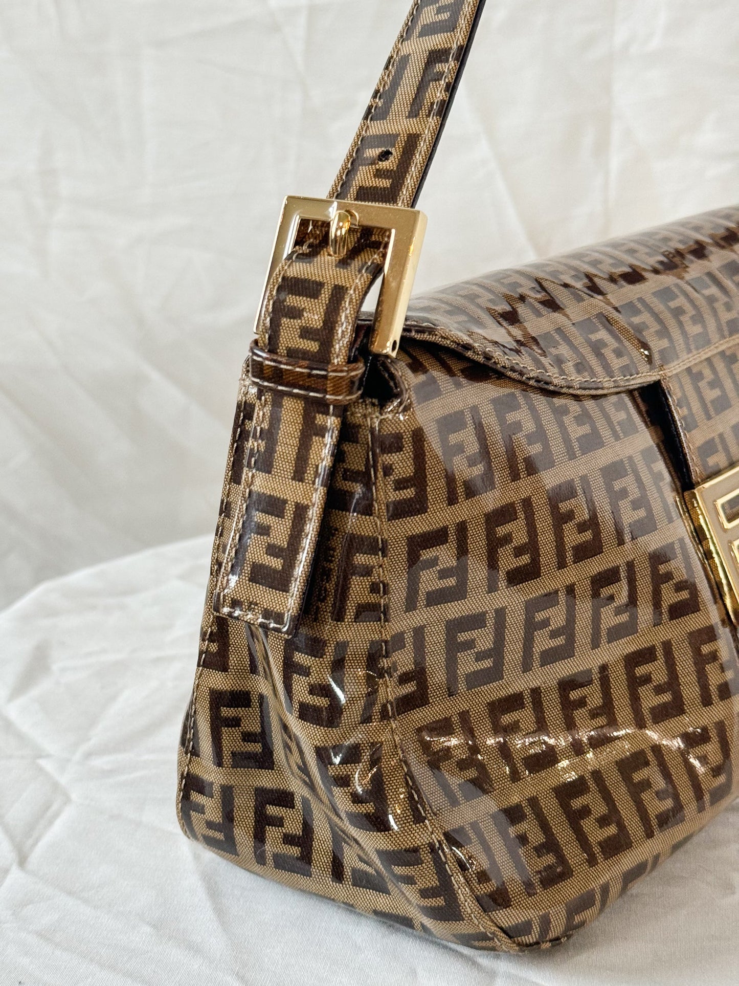 Fendi PVC Double Flap Baguette Icarus Vintage