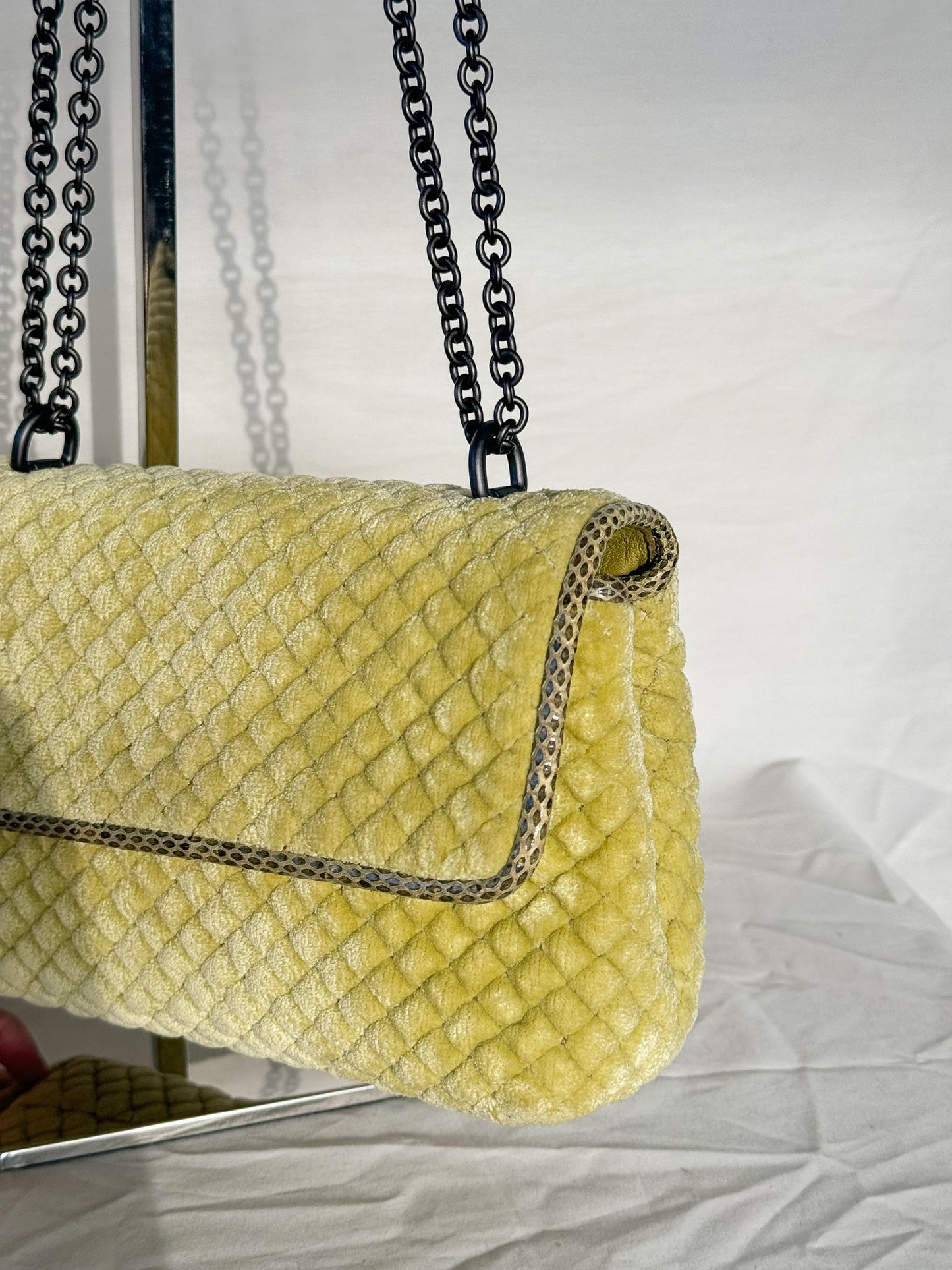 Bottega Veneta Olimpia Intrecciato Velvet Crossbody Icarus Vintage