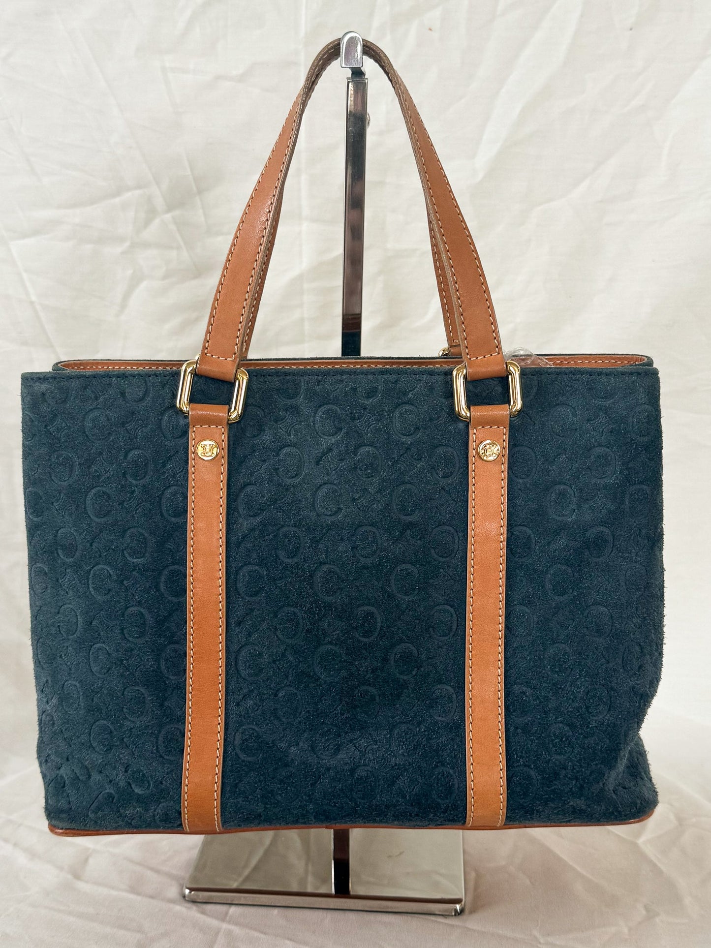 Celine Blue Macadam Mini Tote Icarus Vintage