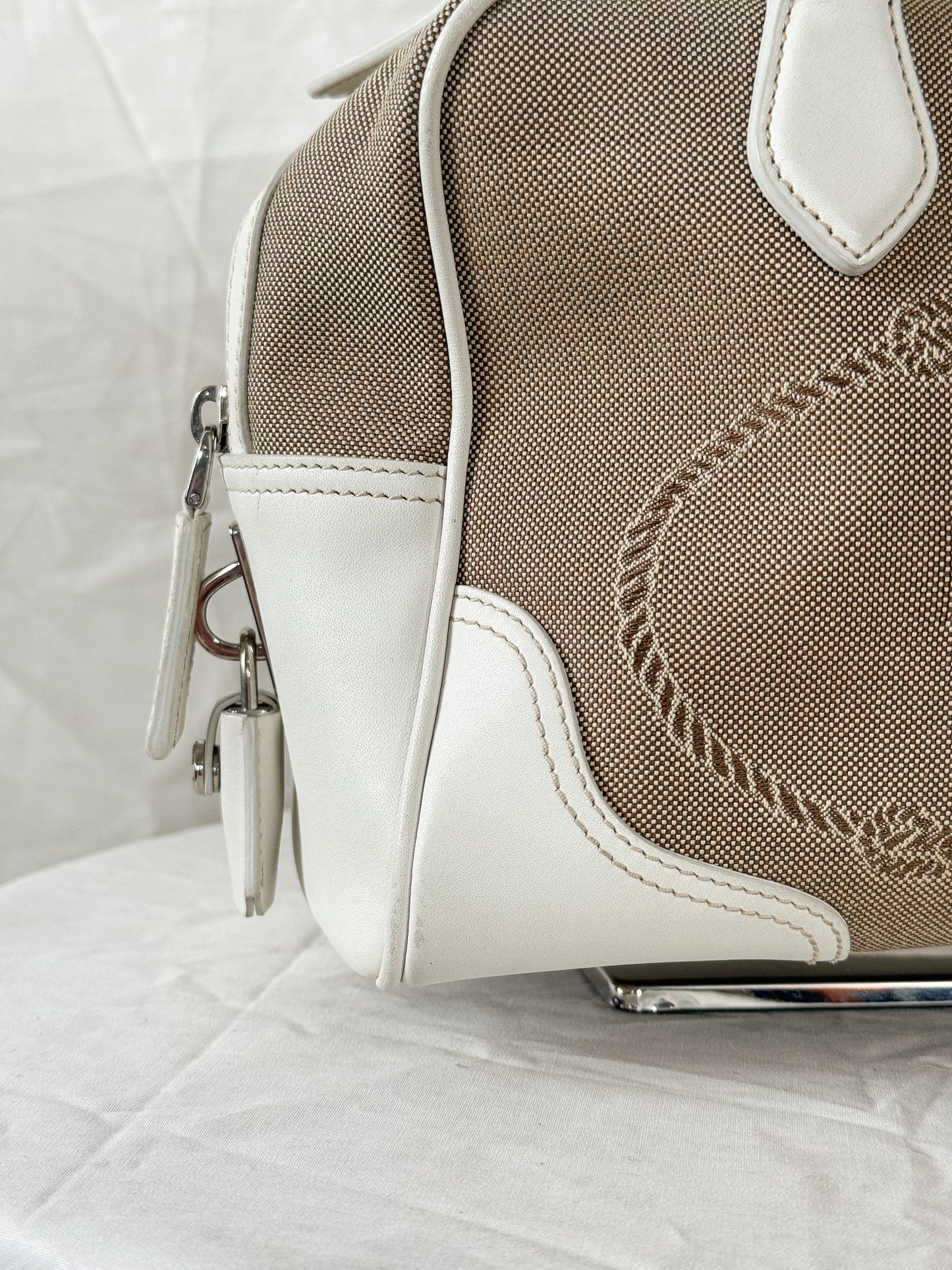 Prada Logo Jacquard Bauletto