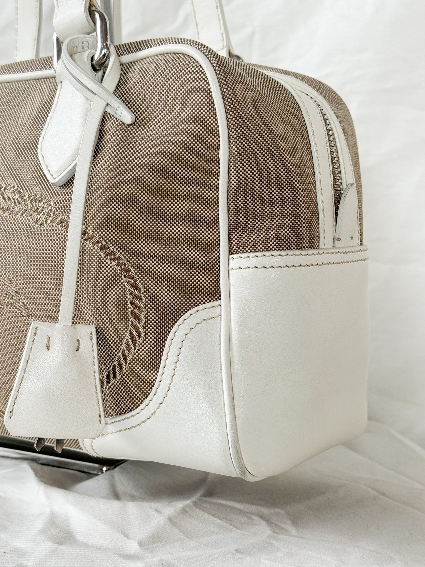 Prada Logo Jacquard Bauletto