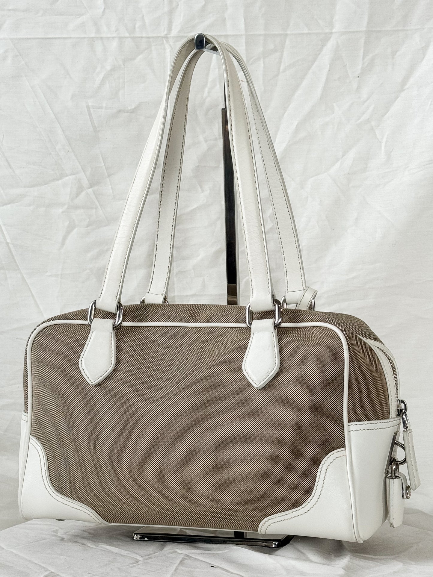 Prada Logo Jacquard Bauletto