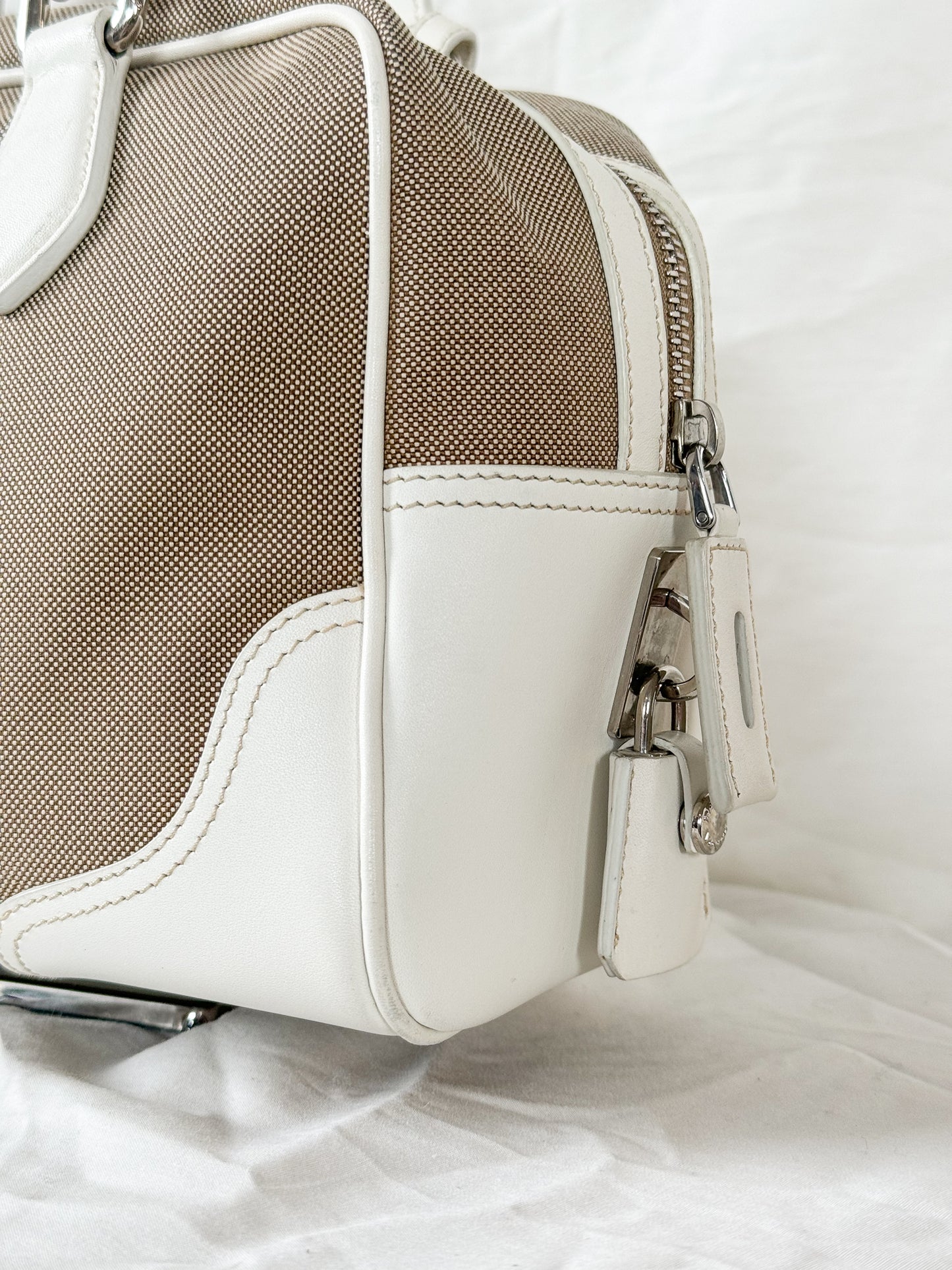 Prada Logo Jacquard Bauletto