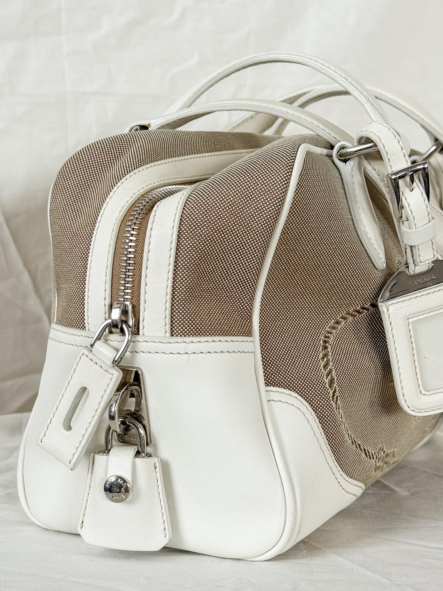 Prada Logo Jacquard Bauletto