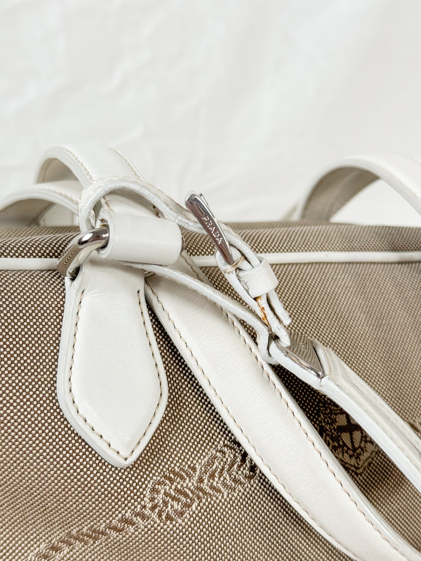 Prada Logo Jacquard Bauletto