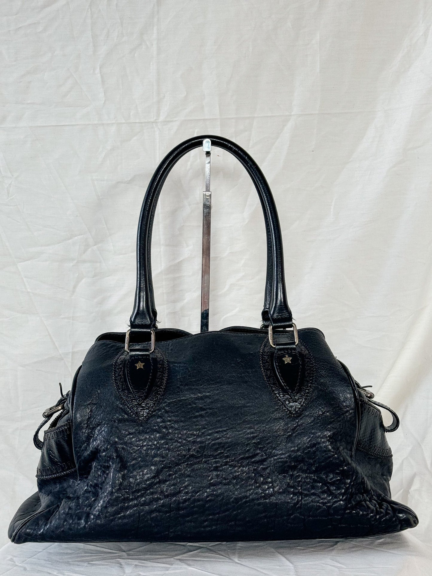 Fendi Du Jour Black Shoulder Bag Icarus Vintage