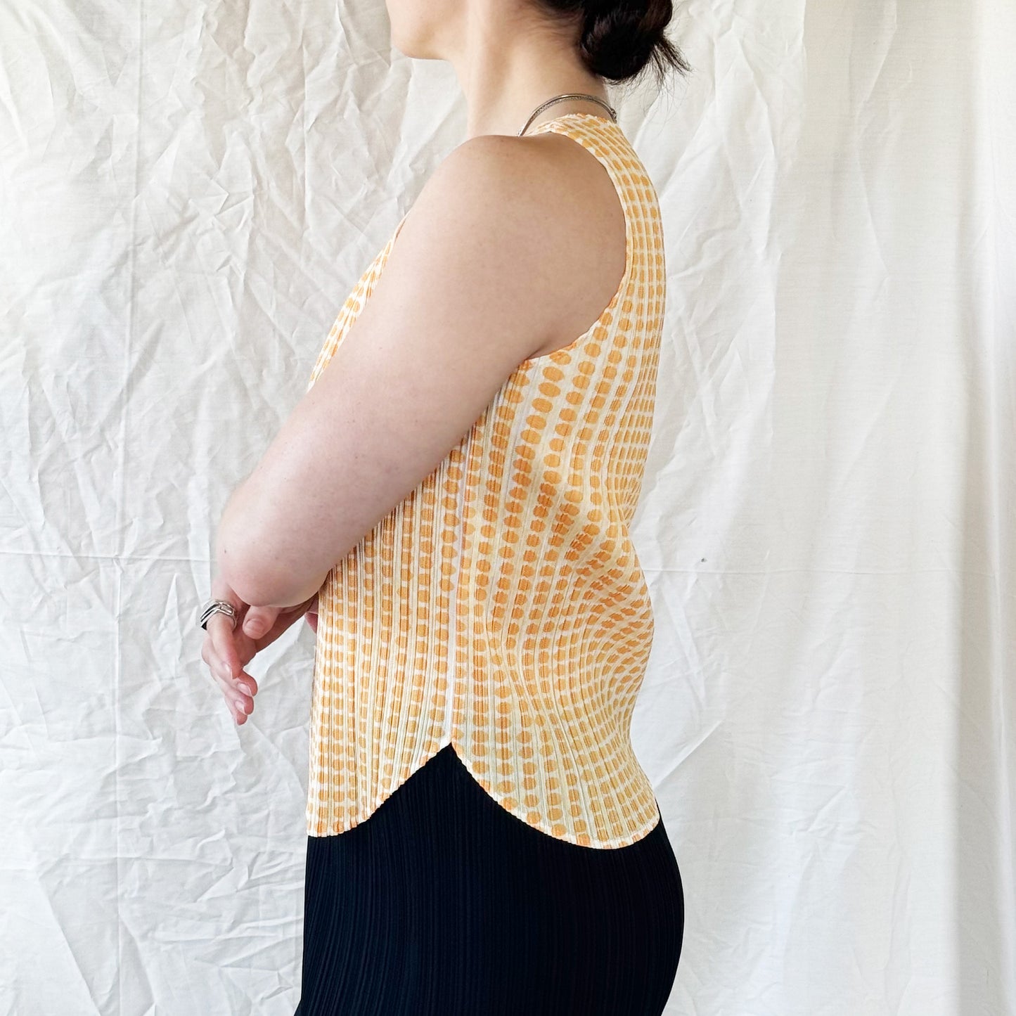 Issey Miyake Pleats Please - SS 2001 Yellow Dot Tank Icarus Vintage