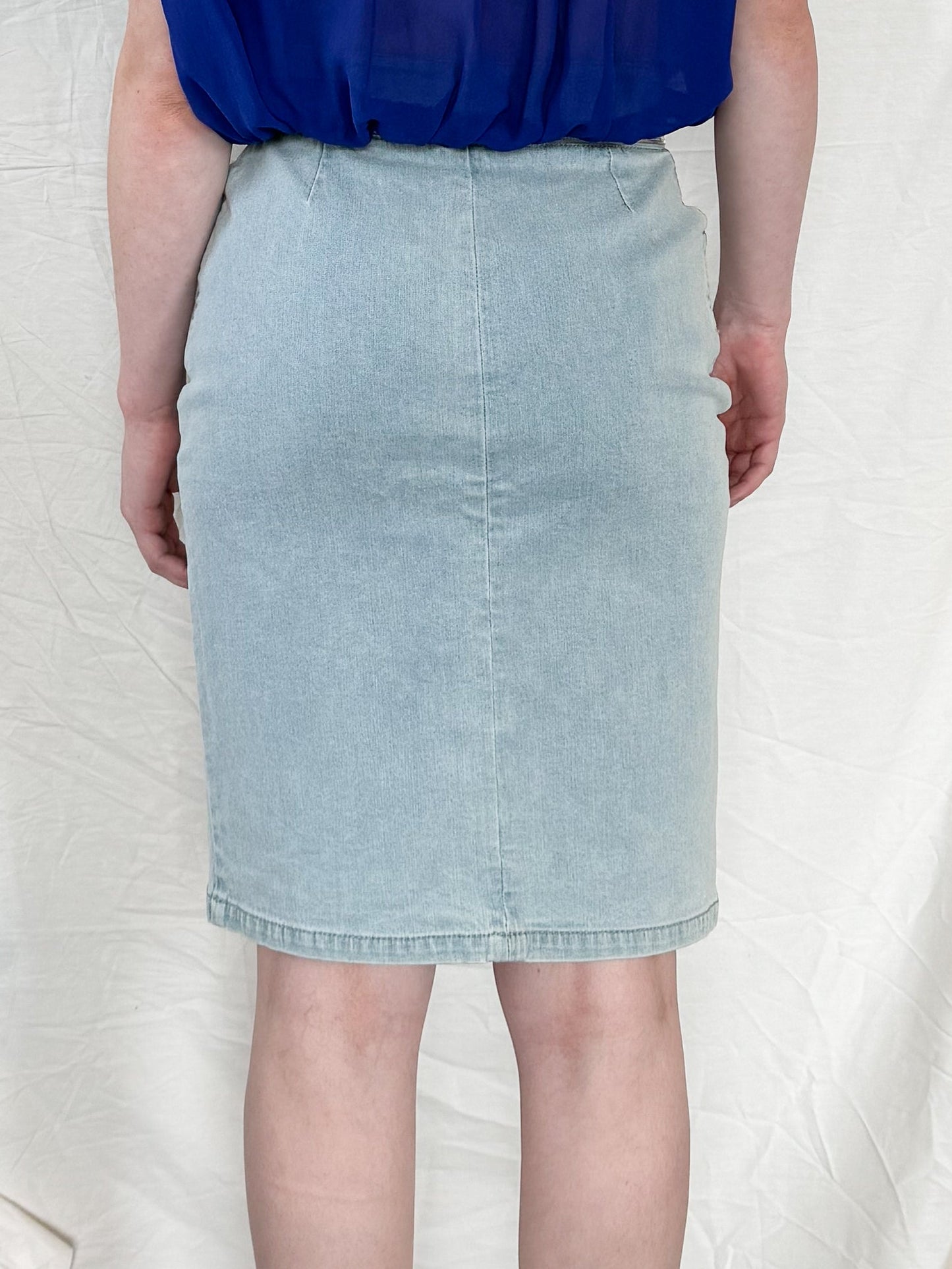 Celine Fall 2003 Zippered Denim Skirt Icarus Vintage