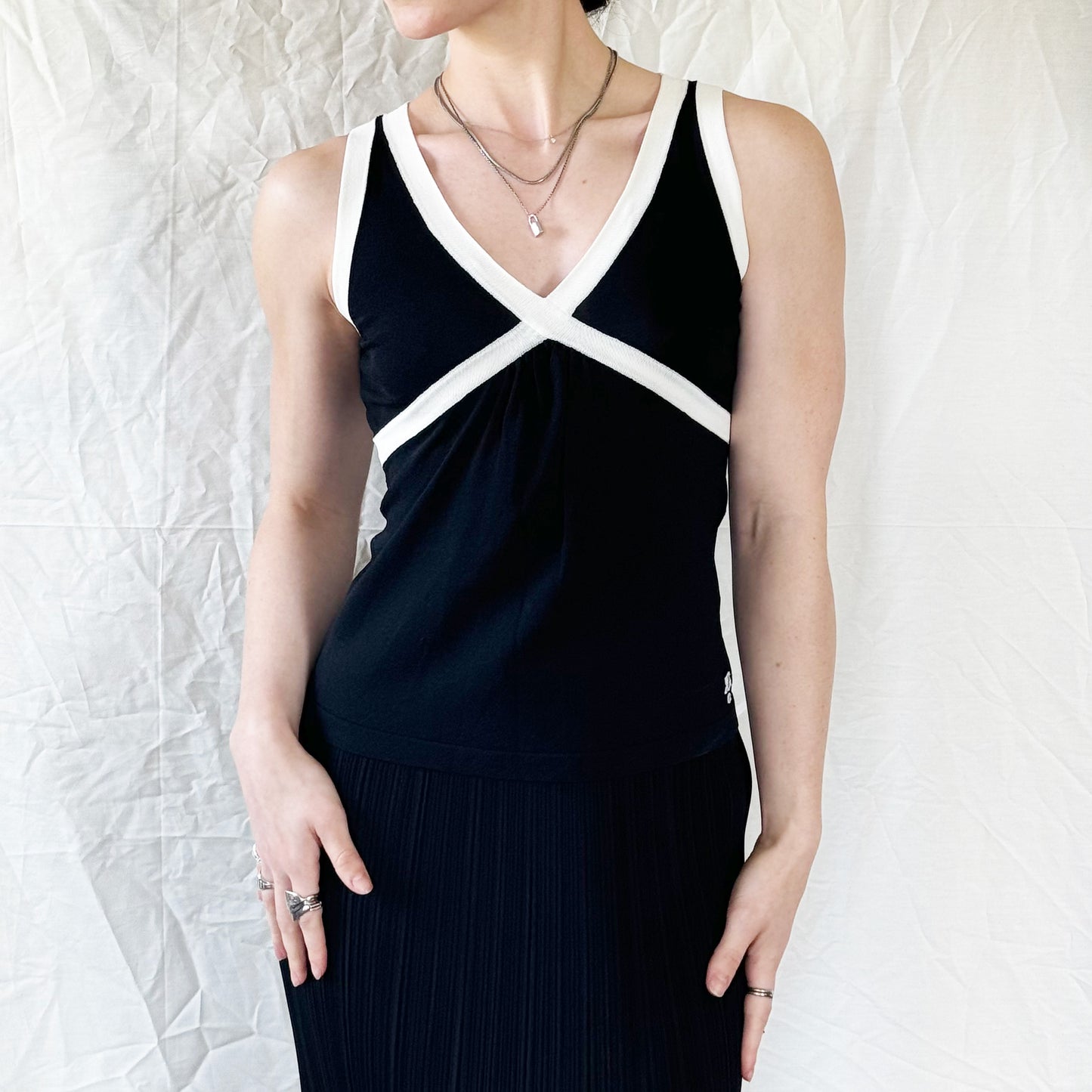Courréges - 1980's Knit Tank Icarus Vintage