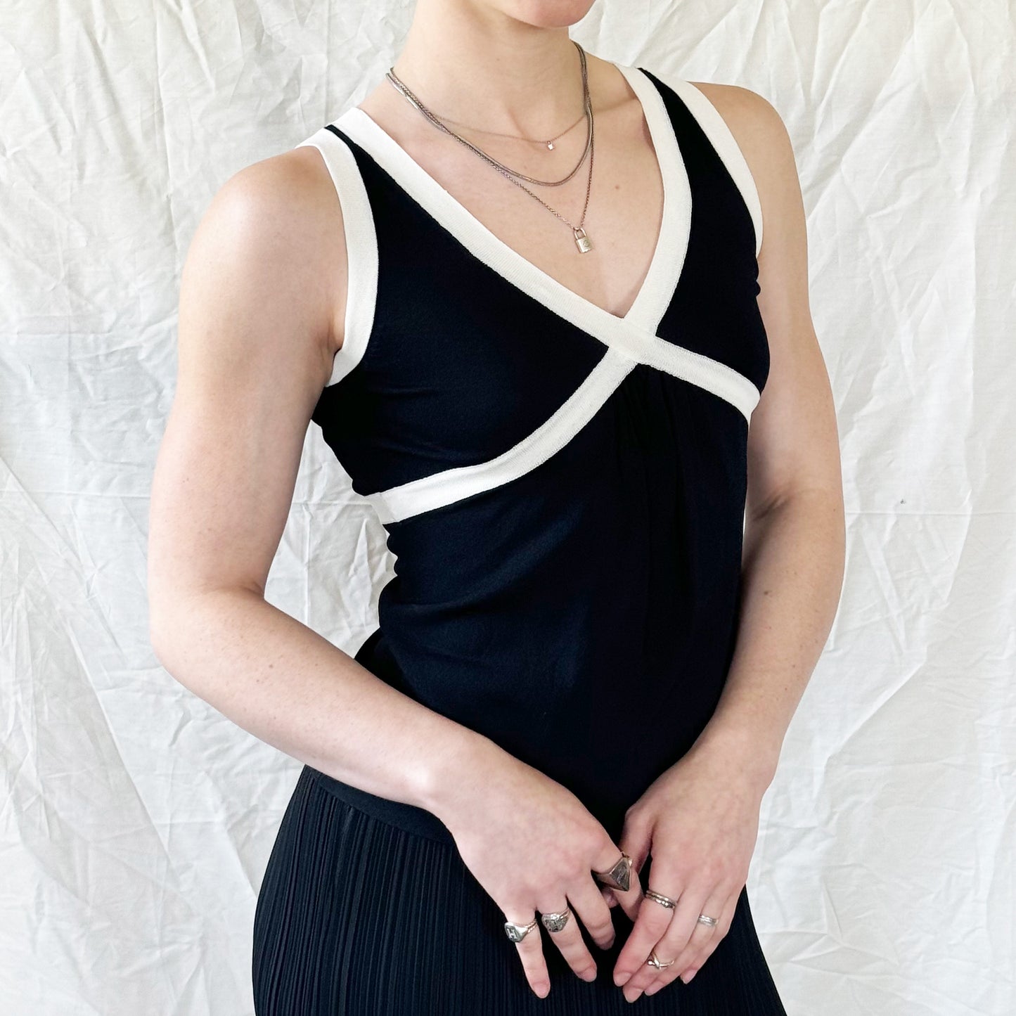 Courréges - 1980's Knit Tank Icarus Vintage