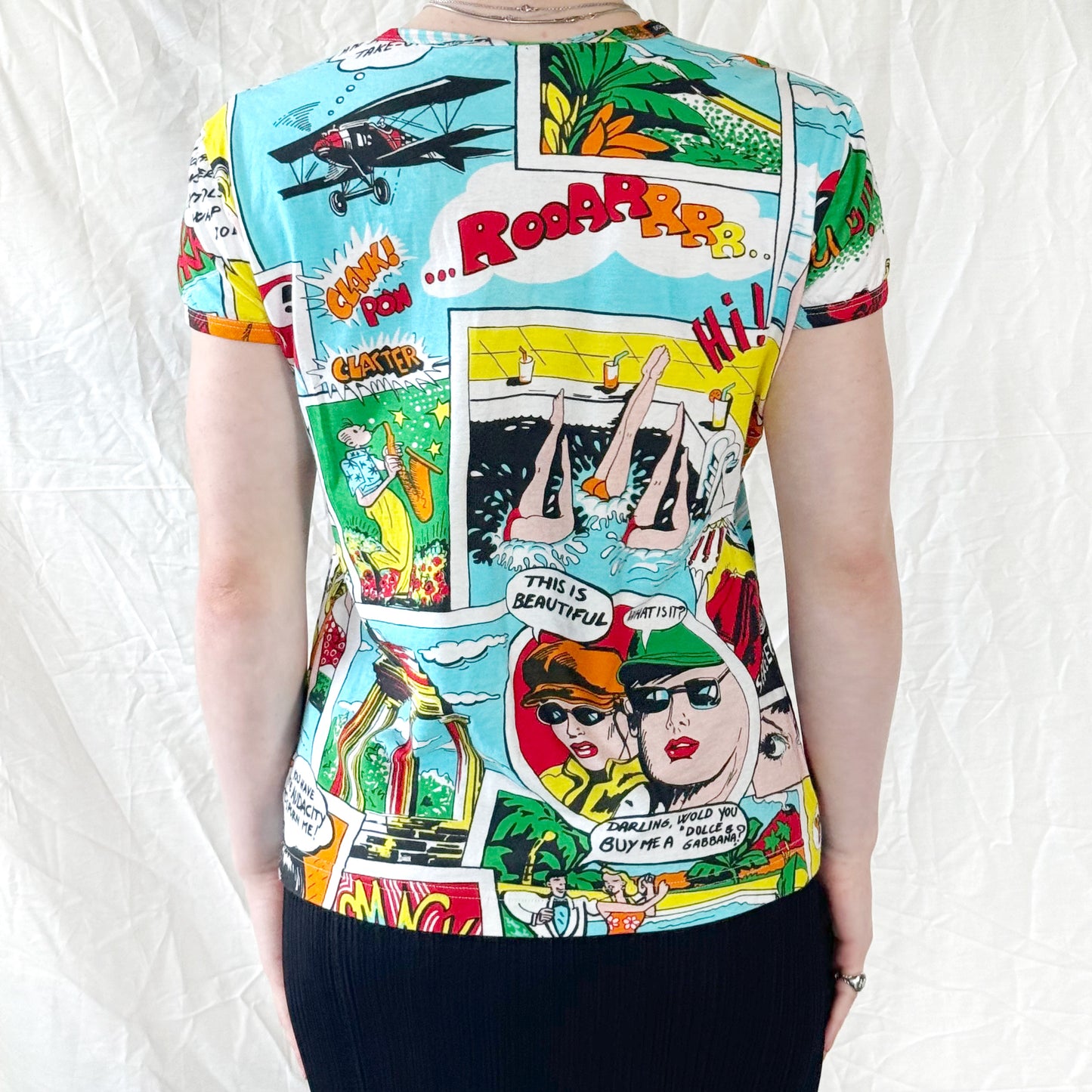 Dolce & Gabbana - SS 2004 Comic Print Tee Icarus Vintage