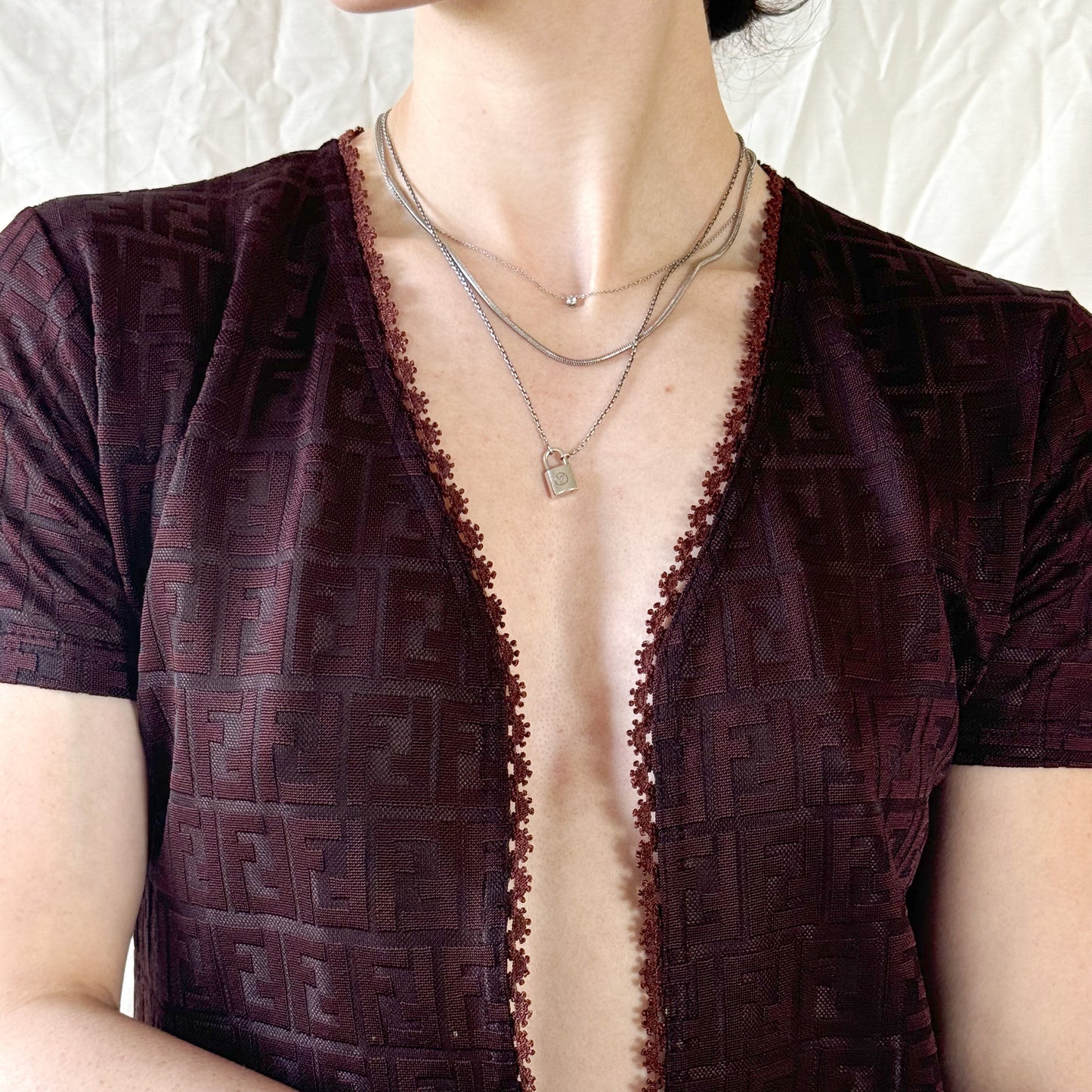 Fendi Sheer Zucca Print Top Icarus Vintage