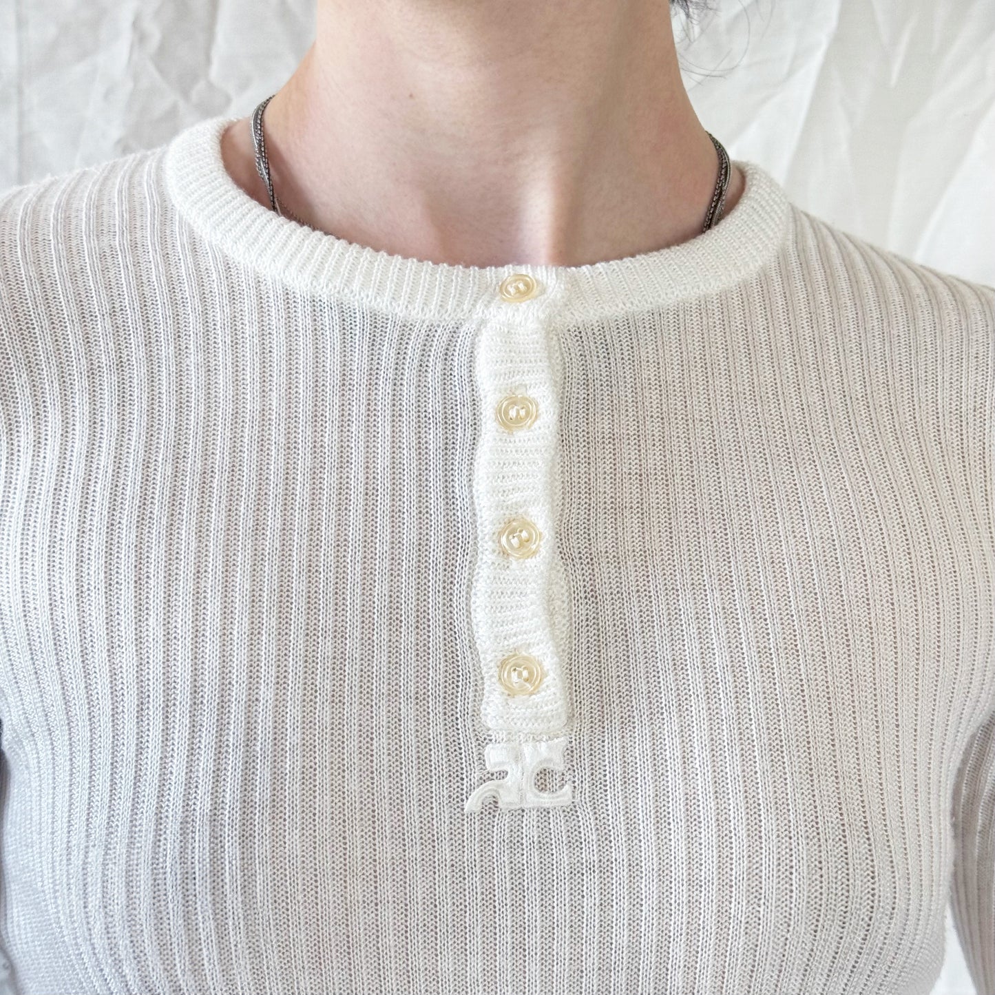 Courréges - 1960's Logo Knit Top Icarus Vintage