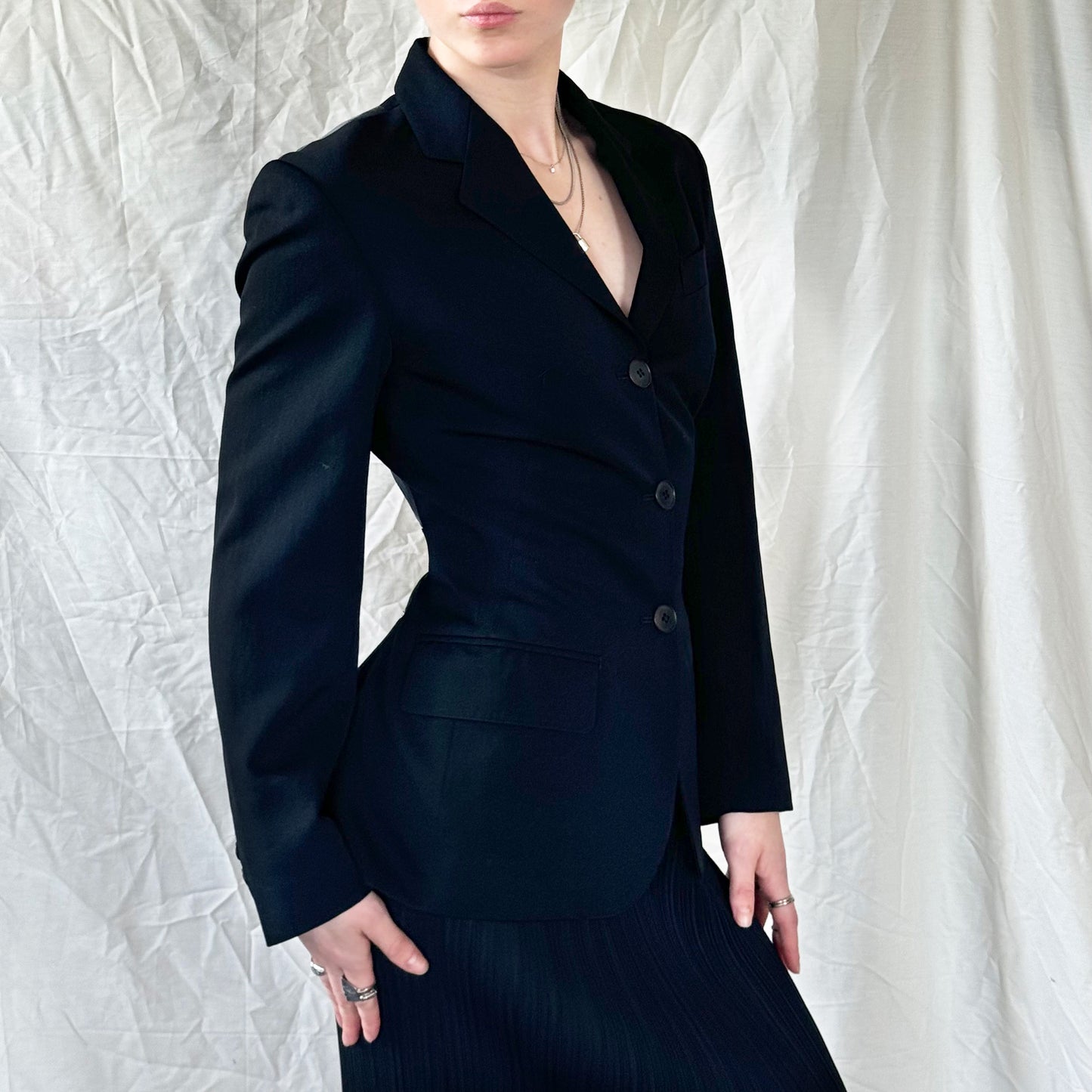 Jean Paul Gautier Black Cut-Out Blazer Icarus Vintage