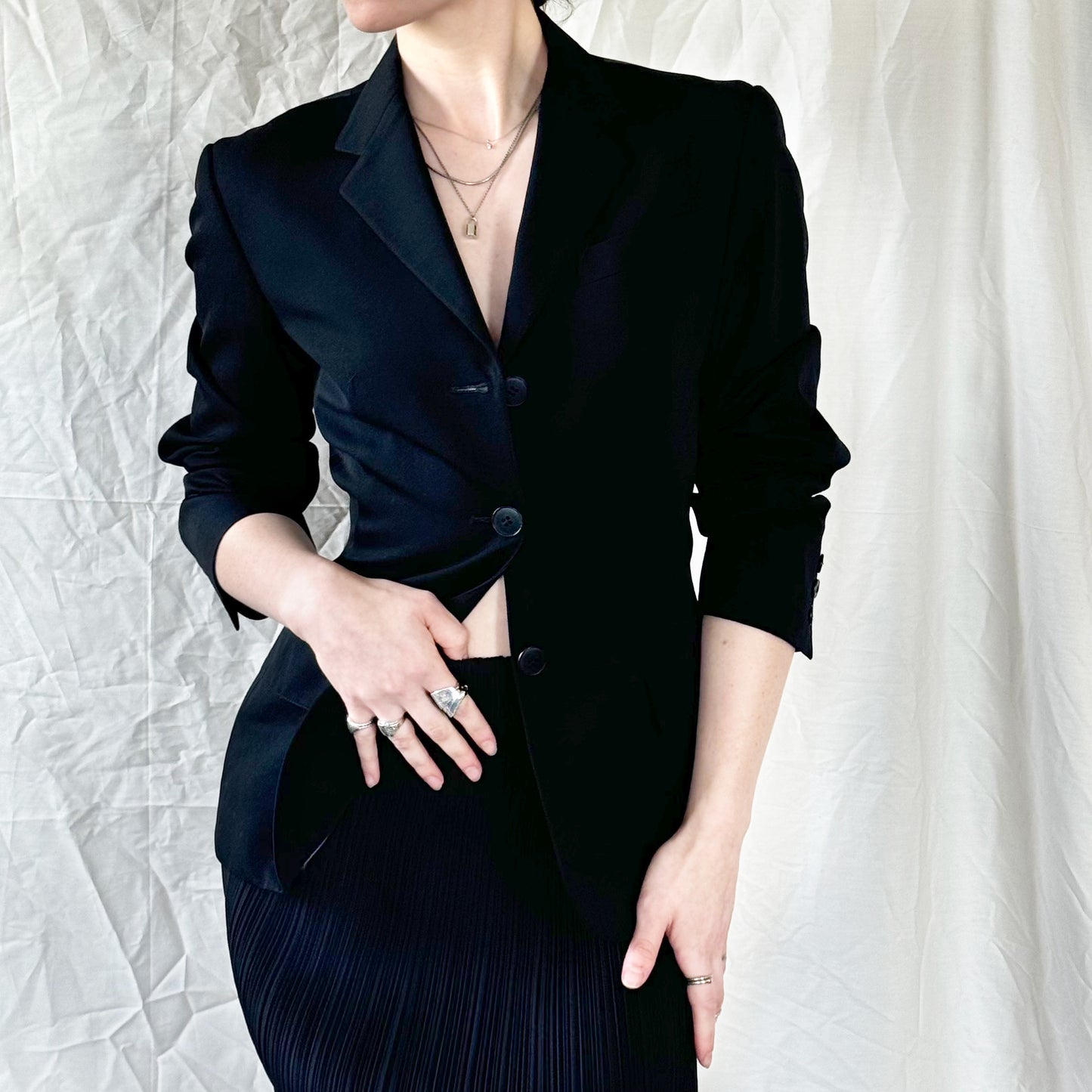 Jean Paul Gautier Black Cut-Out Blazer Icarus Vintage