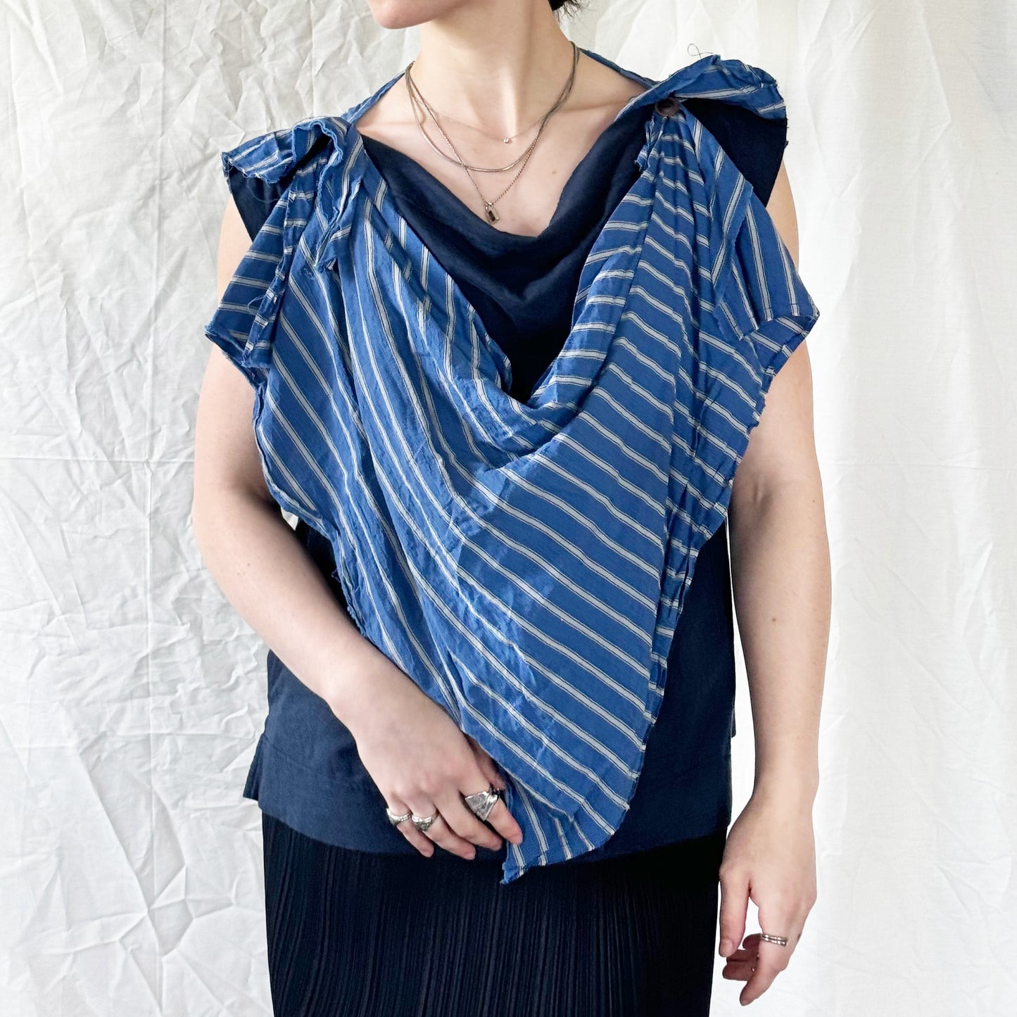 Vivienne Westwood Navy Draped Top Icarus Vintage