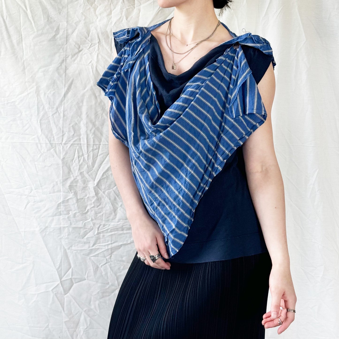 Vivienne Westwood Navy Draped Top Icarus Vintage