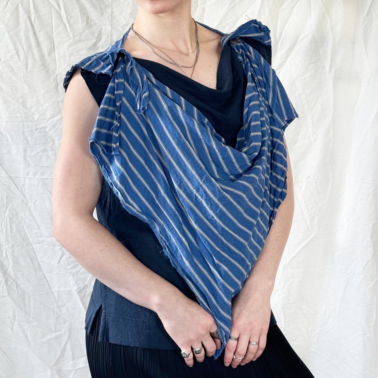 Vivienne Westwood Navy Draped Top Icarus Vintage