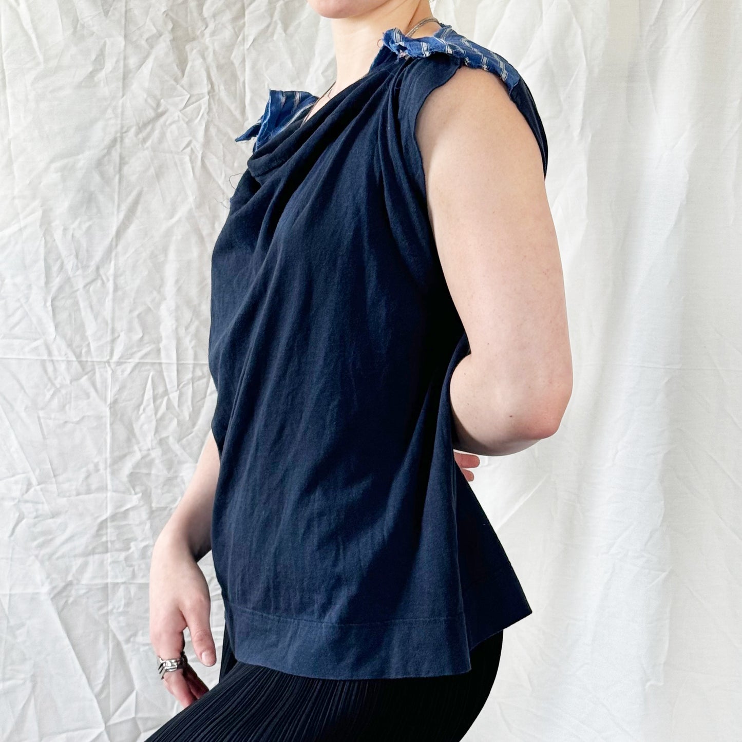 Vivienne Westwood Navy Draped Top Icarus Vintage