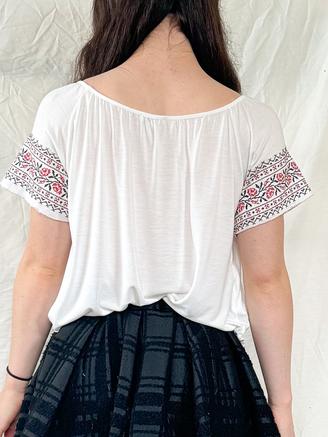 Miu Miu Needlepoint Embroidered Peasant Top Icarus Vintage
