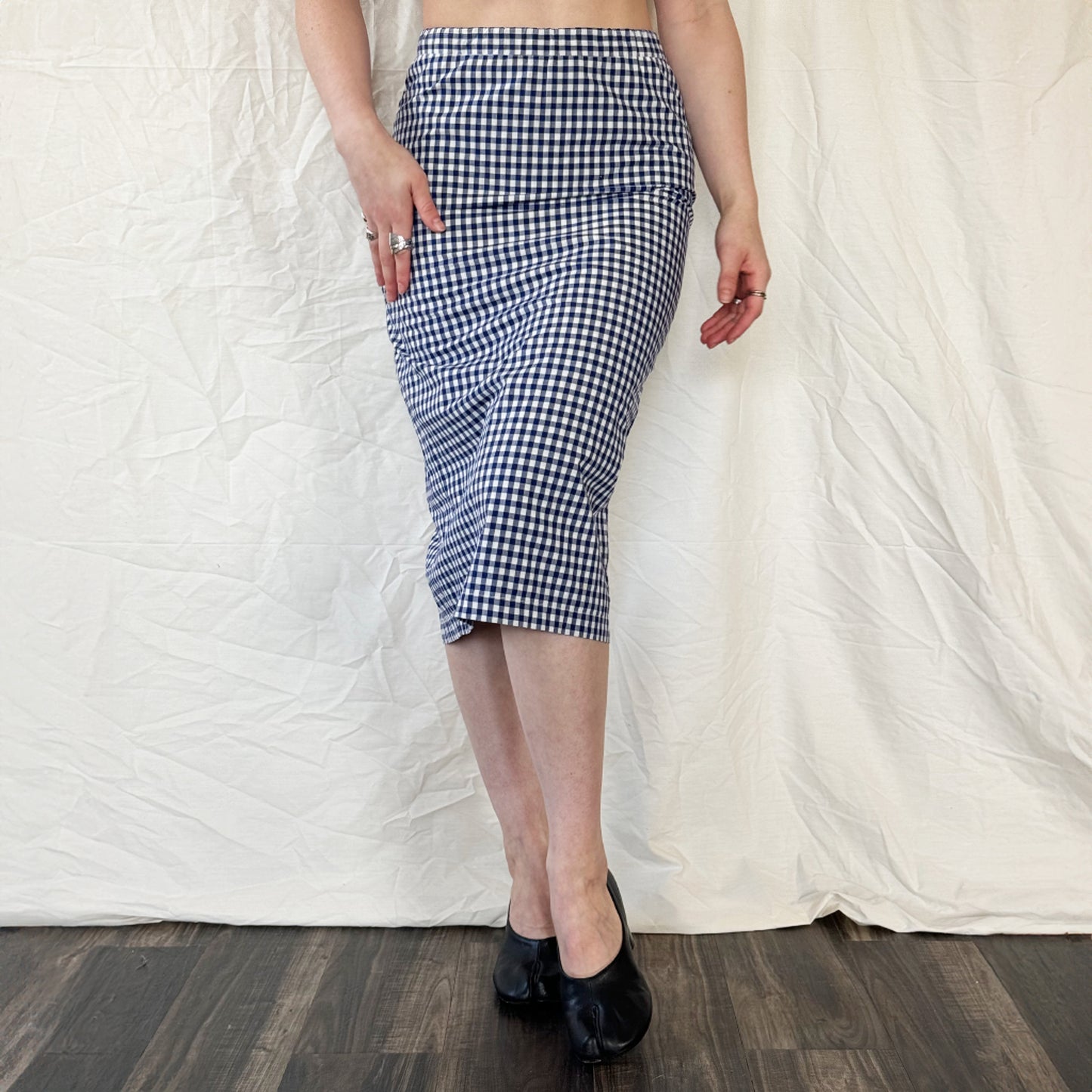 Comme Des Garçons - SS 2014 Gingham Midi Skirt Icarus Vintage