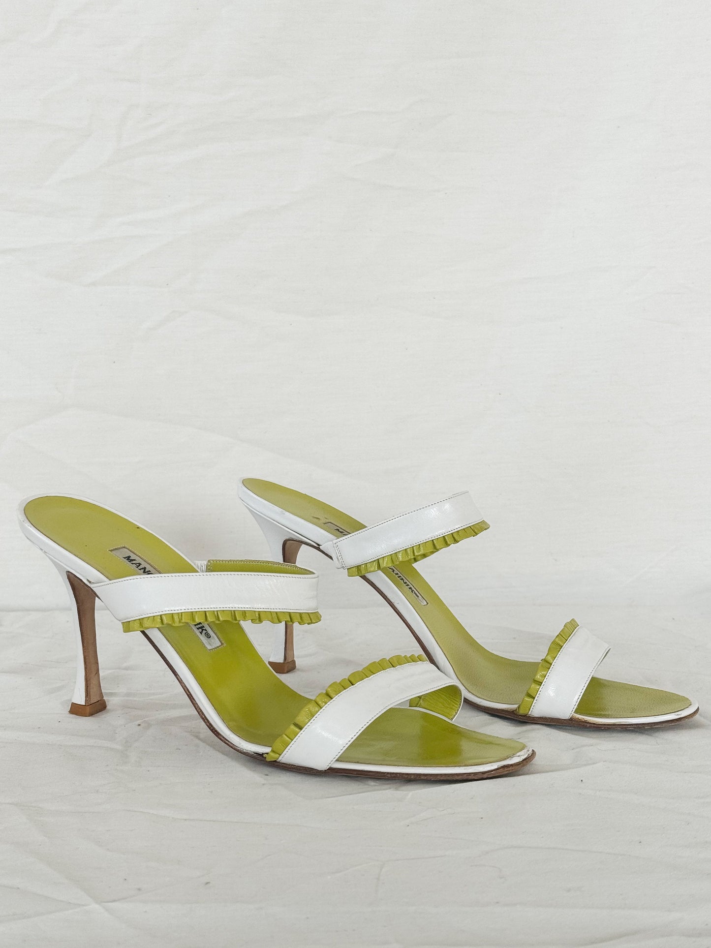 Manolo Blahnik Ruffled Sandals Icarus Vintage