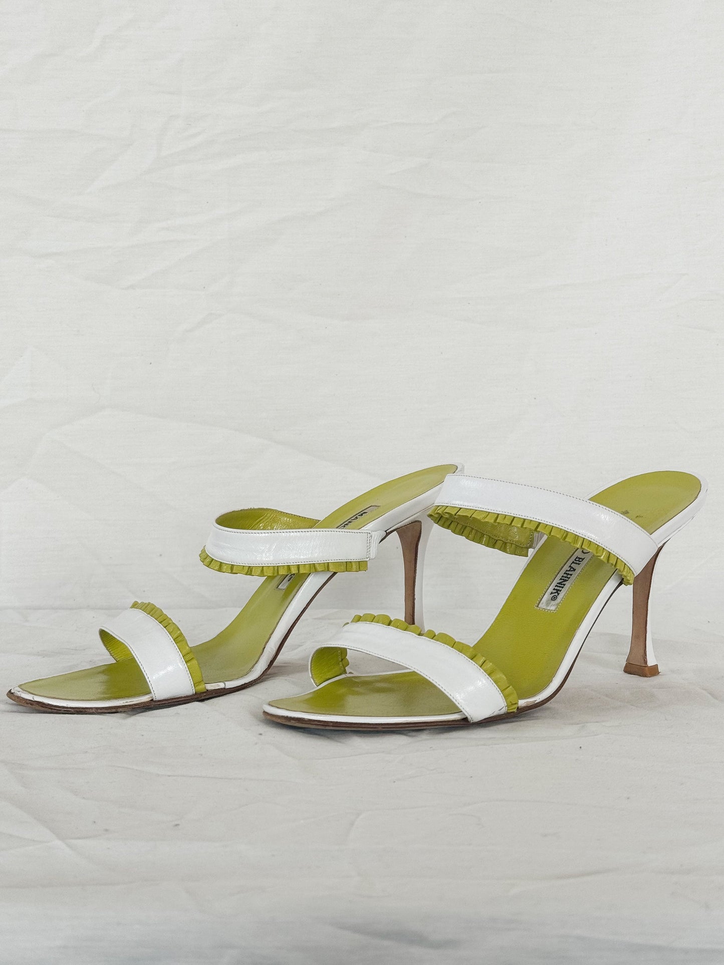 Manolo Blahnik Ruffled Sandals Icarus Vintage