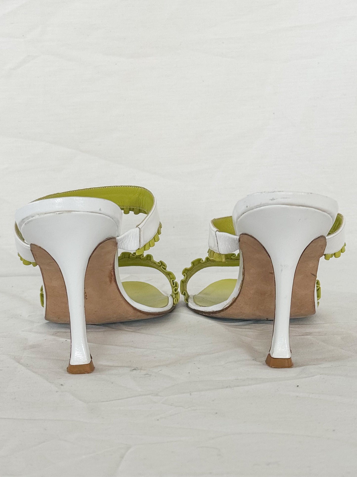 Manolo Blahnik Ruffled Sandals Icarus Vintage