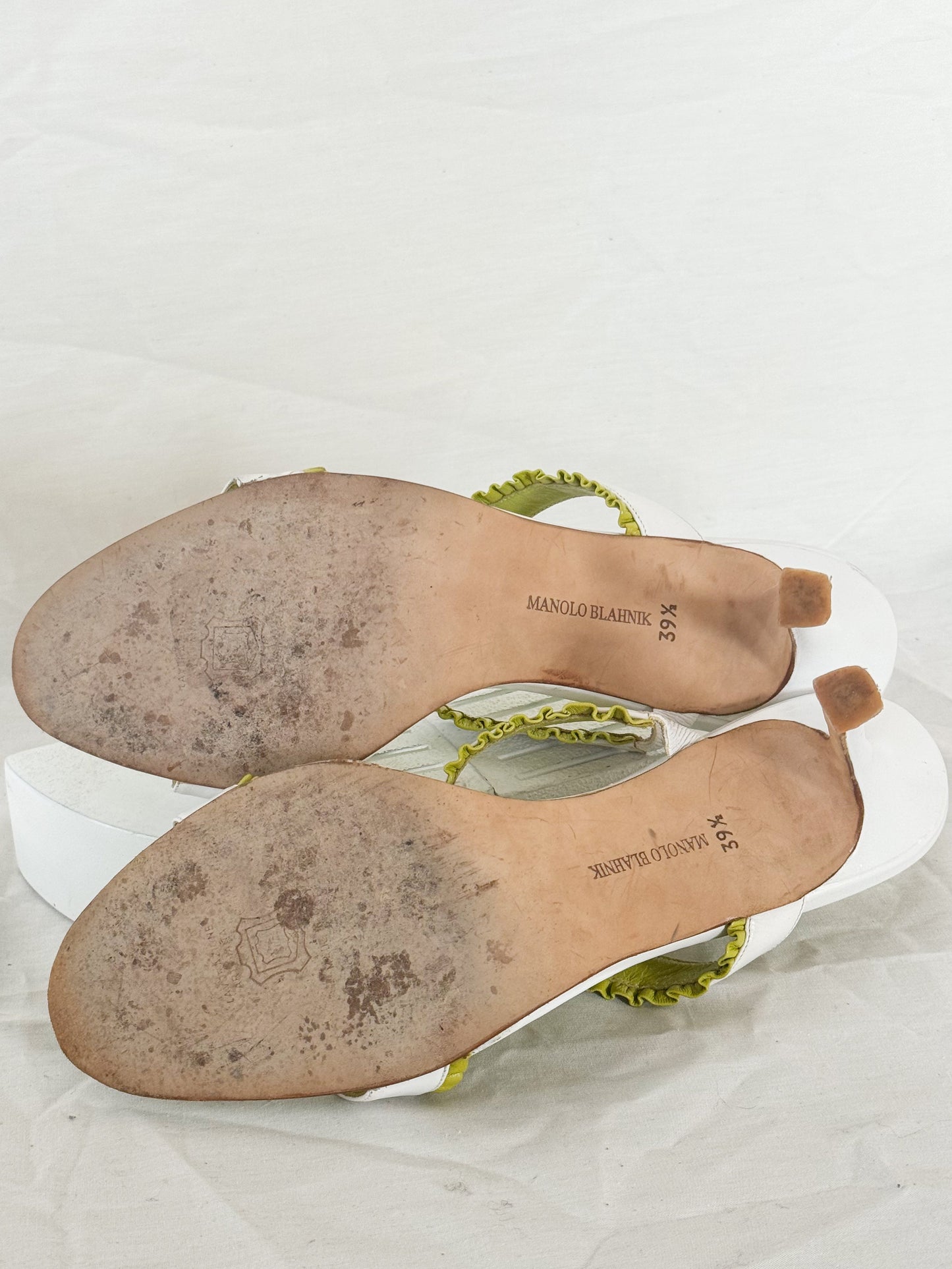 Manolo Blahnik Ruffled Sandals Icarus Vintage