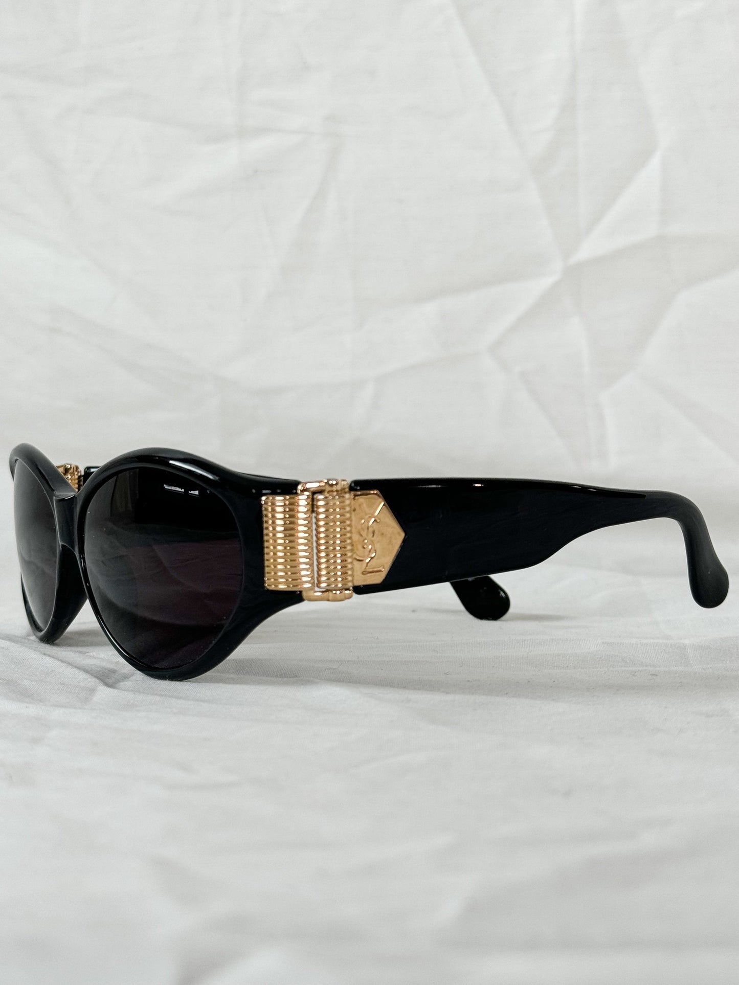 Yves Saint Laurent Gold Oval Sunnies Icarus Vintage