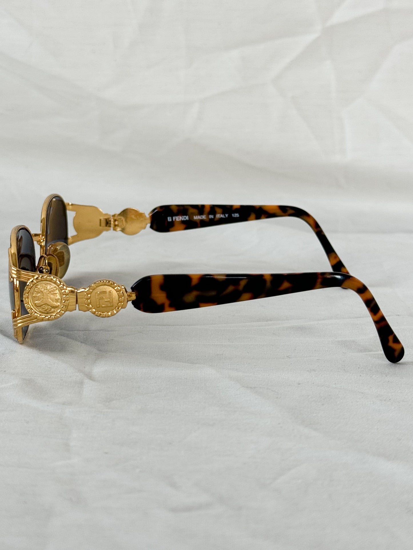 Fendi Gold Tortoiseshell Sunnies Icarus Vintage
