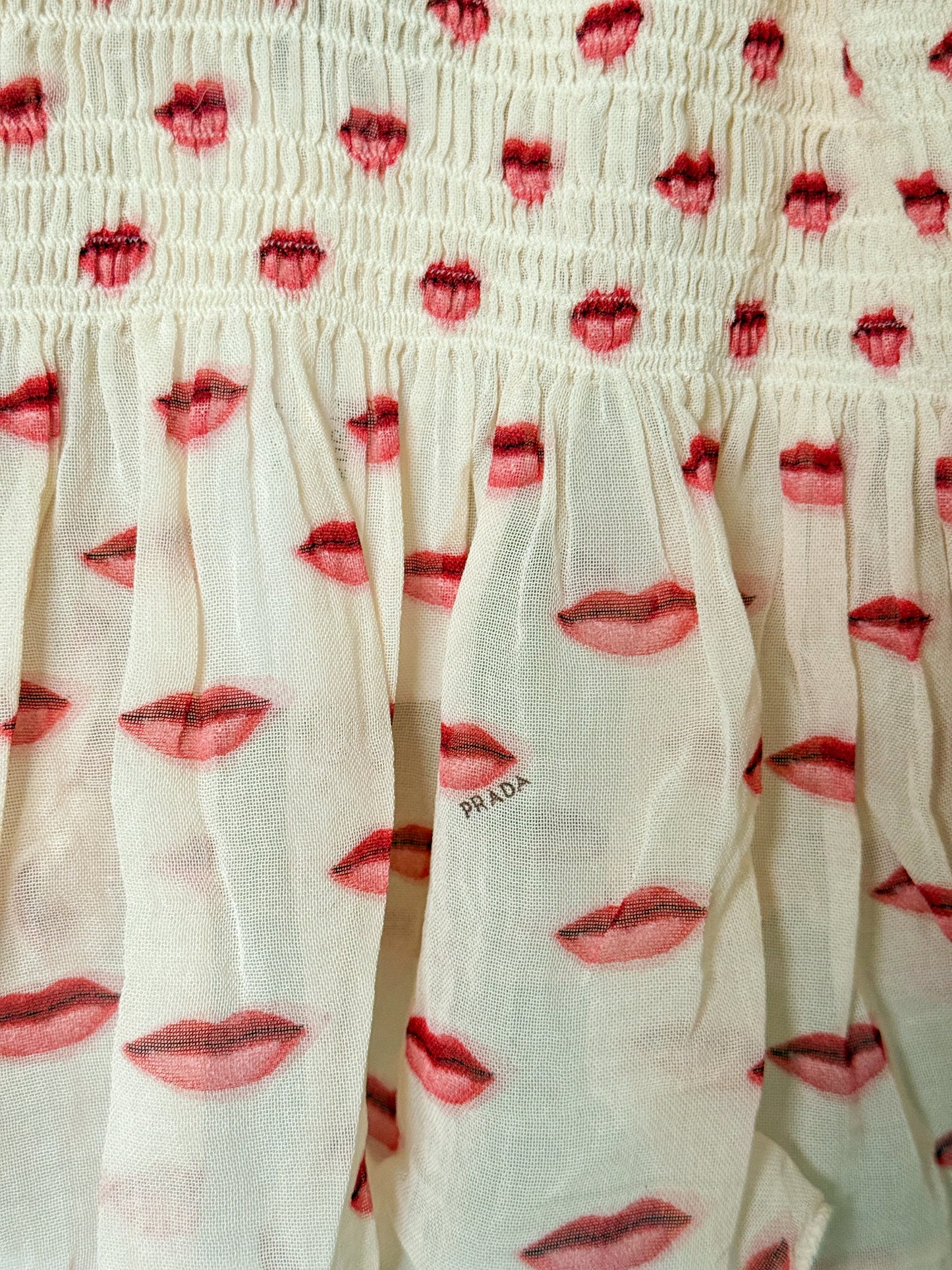 Prada Spring 2000 Lip Print Camisole Tank Icarus Vintage