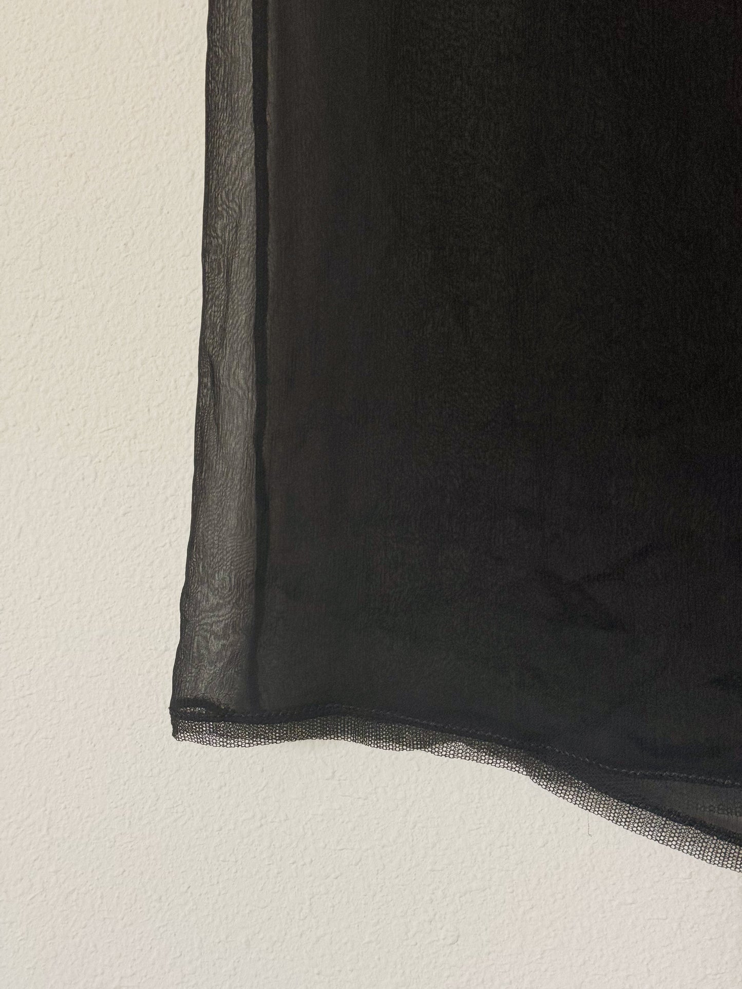 Prada Black Sheer Chiffon Skirt Icarus Vintage