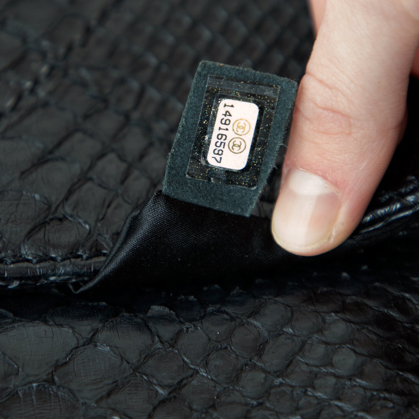 Chanel 2011 Black Python Single Flap 6500.00 Icarus Vintage