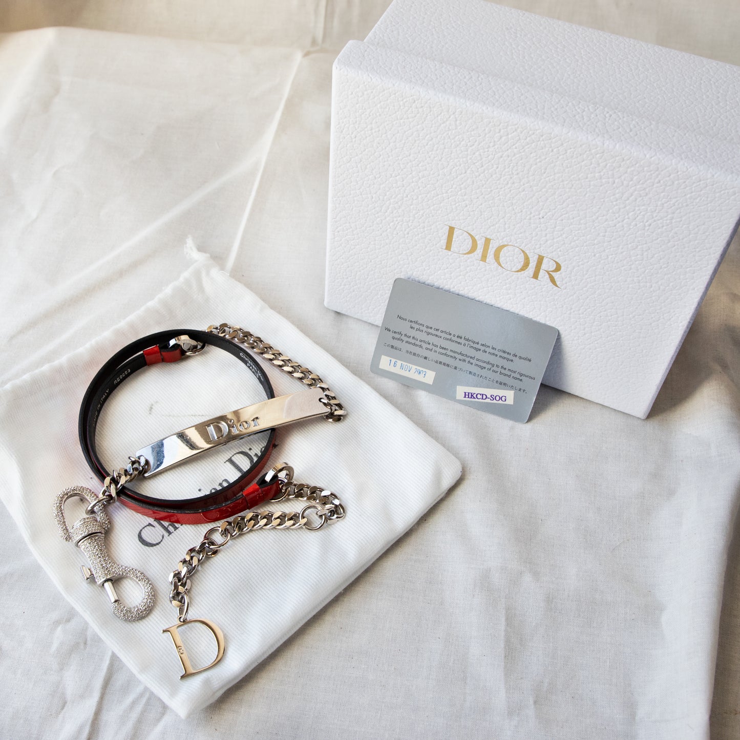 Dior Spring 2003 "Dior Hardcore" Swarovski Belt 625.00 Icarus Vintage