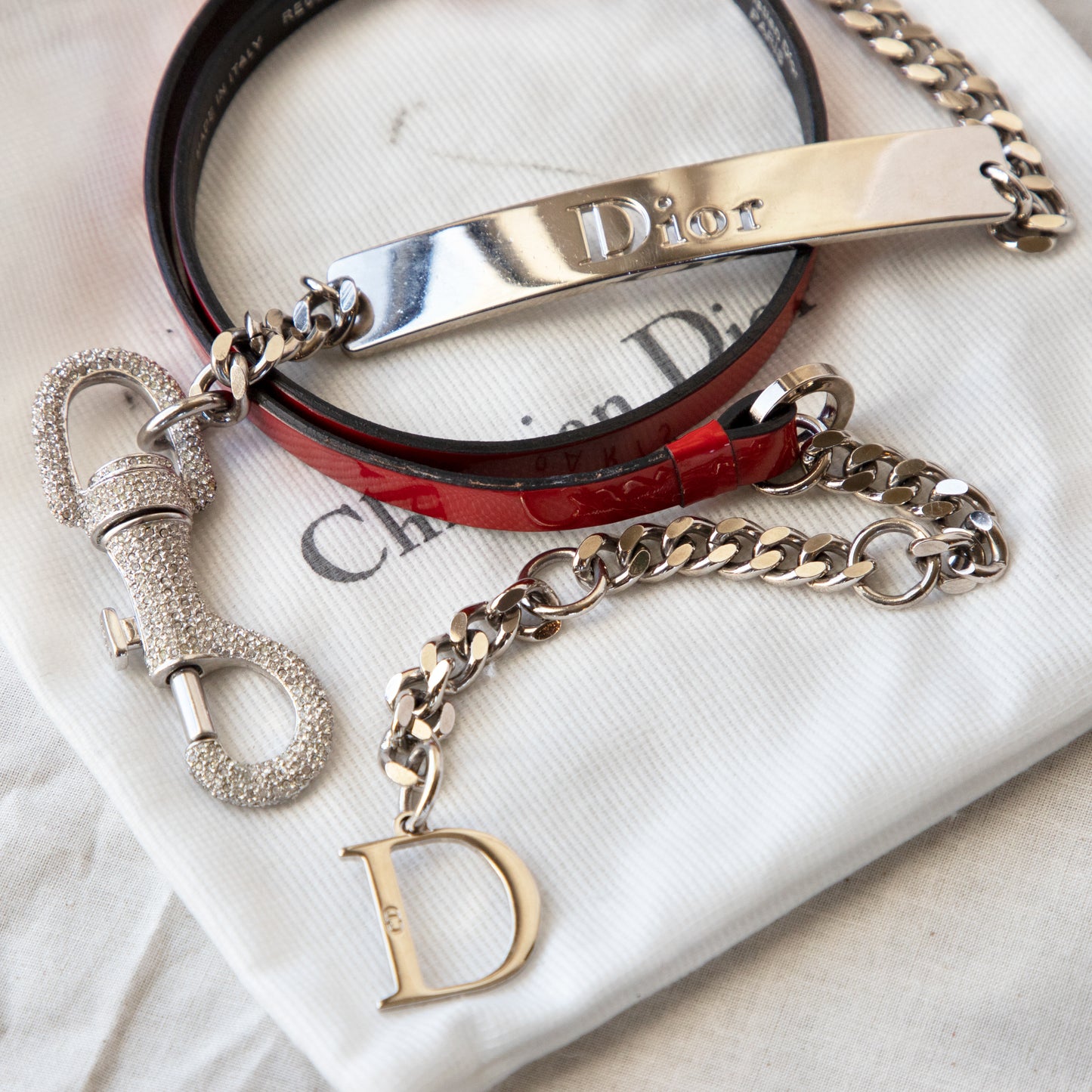 Dior Spring 2003 "Dior Hardcore" Swarovski Belt 625.00 Icarus Vintage