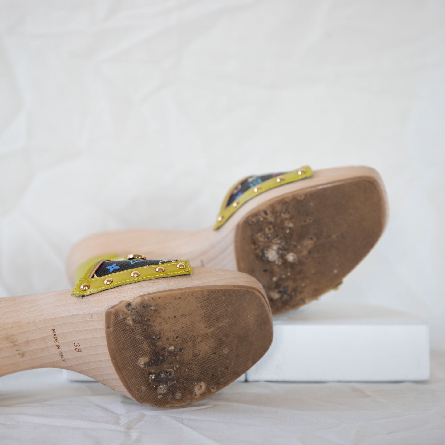 Louis Vuitton Murakami Monogram Wooden Heels Icarus Vintage