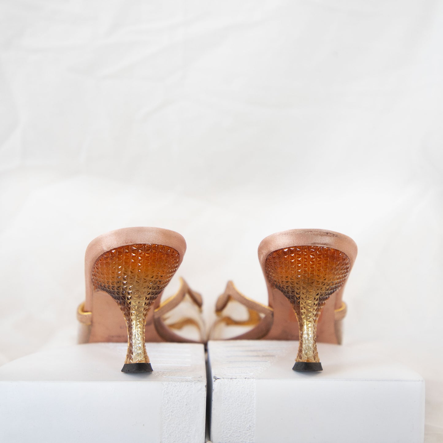 Prada 2000's Transparent Kitten Heels Icarus Vintage