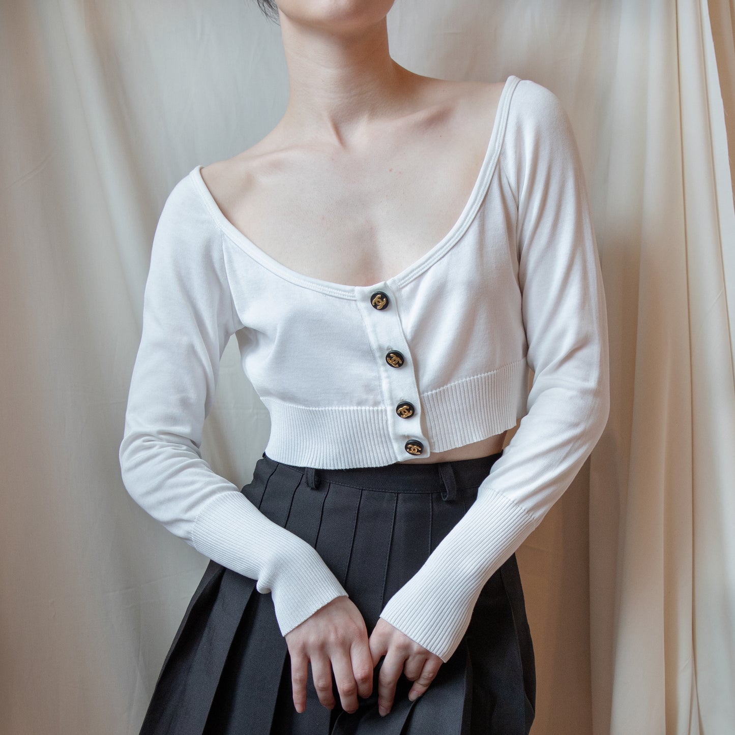 Chanel SS 1995 "Barbie" Cropped Cardigan 2795.00 Icarus Vintage