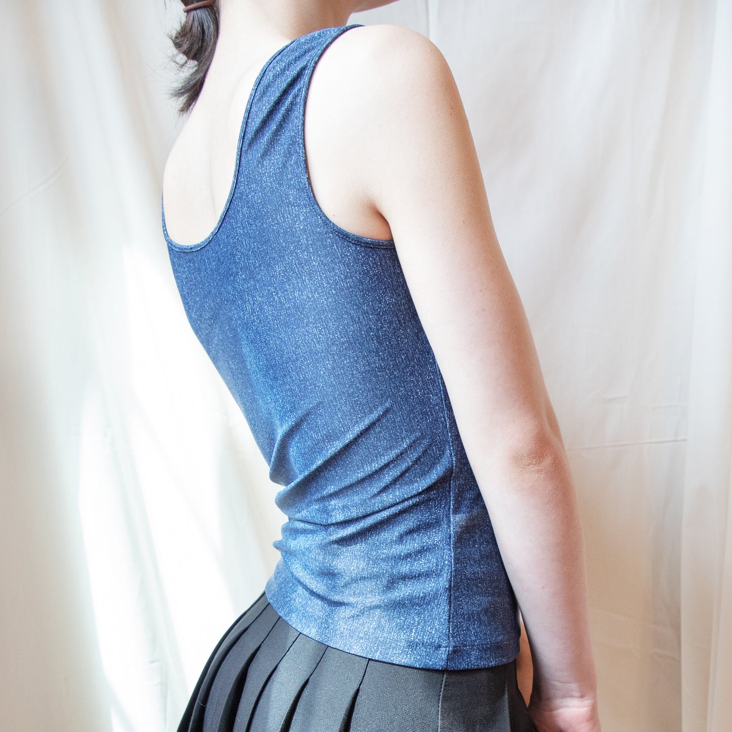 Dior SS 2001 Denim Print Cutout Tank 300.00 Icarus Vintage
