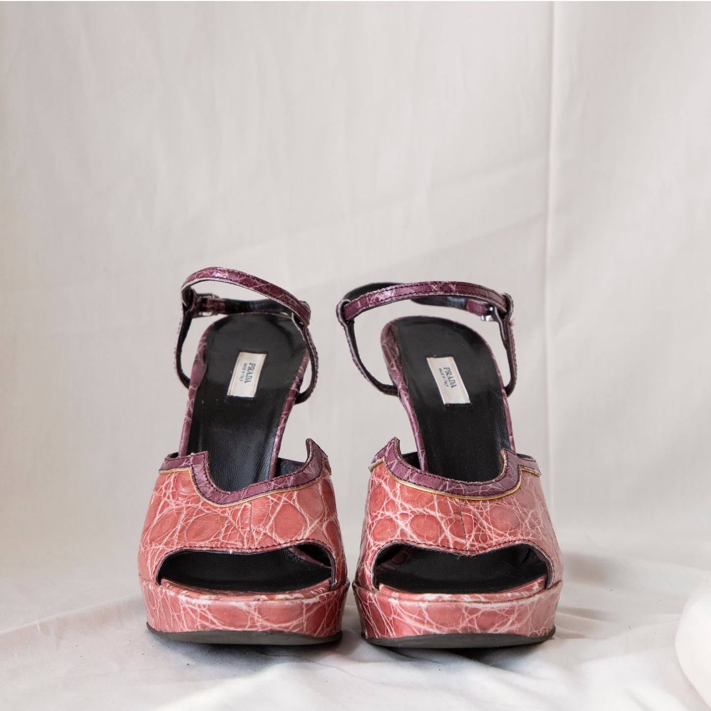Prada F/W 2004 Avant Garde Crocodile Heels 295.00 Icarus Vintage