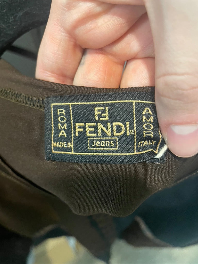 Fendi 90's Colorblocked Logo Shirt 150.00 Icarus Vintage